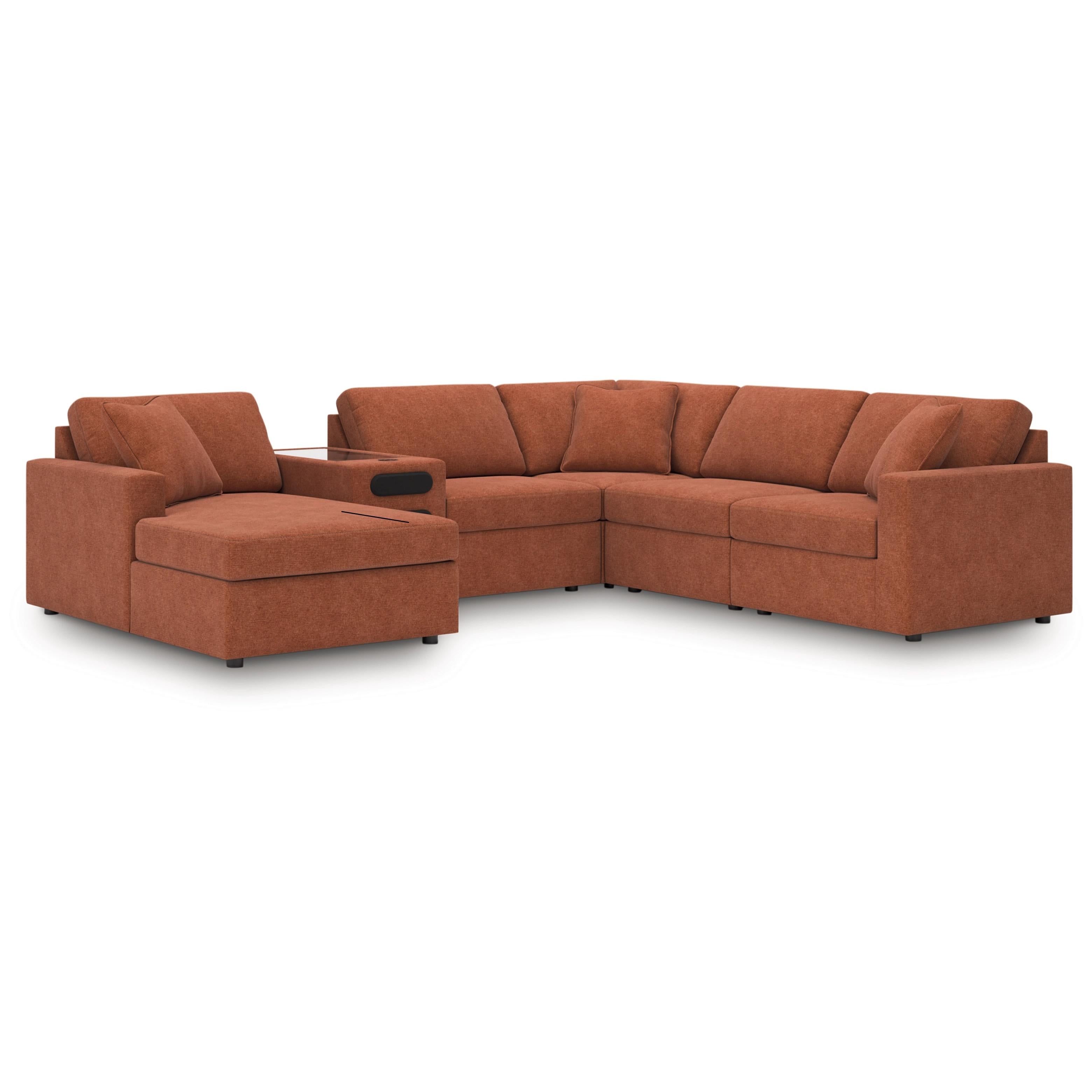 Signature Design by Ashley Modmax 92102S50 6 pc Sectional with Audio System and Chaise - Image 1