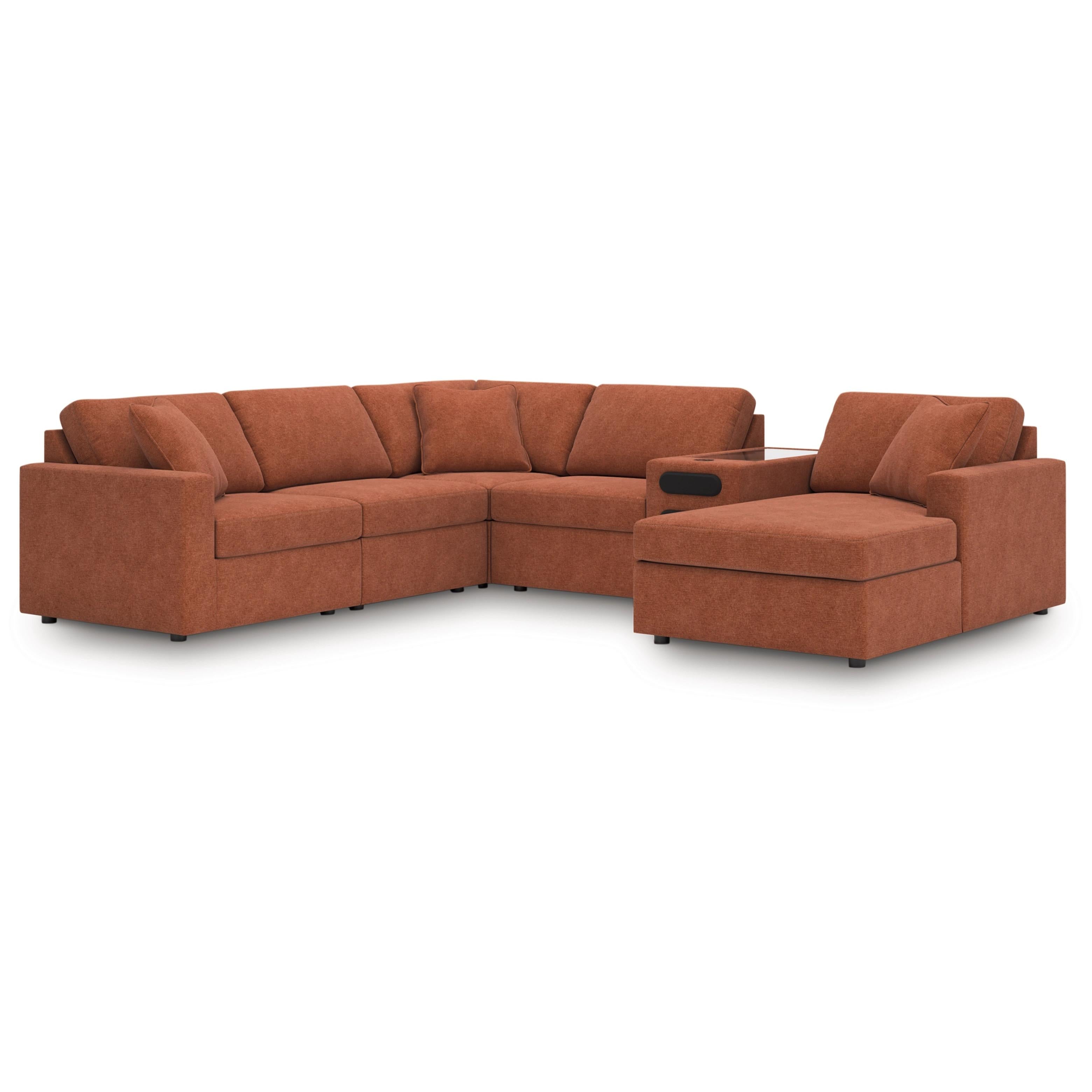 Signature Design by Ashley Modmax 92102S51 6 pc Sectional with Audio System and Chaise - Image 1
