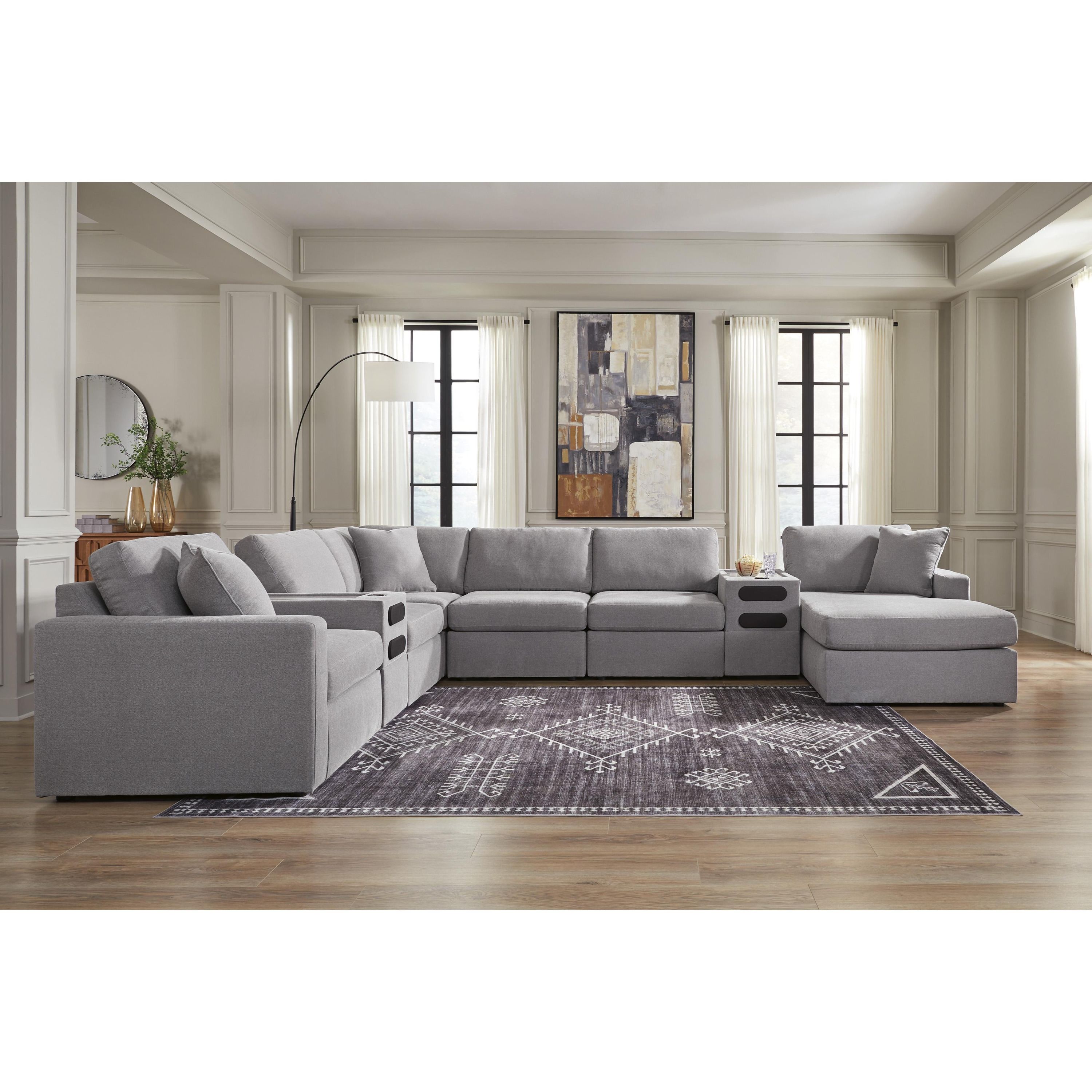 Signature Design by Ashley Modmax 92104S48 8 pc Sectional with Audio System and Chaise - Image 2