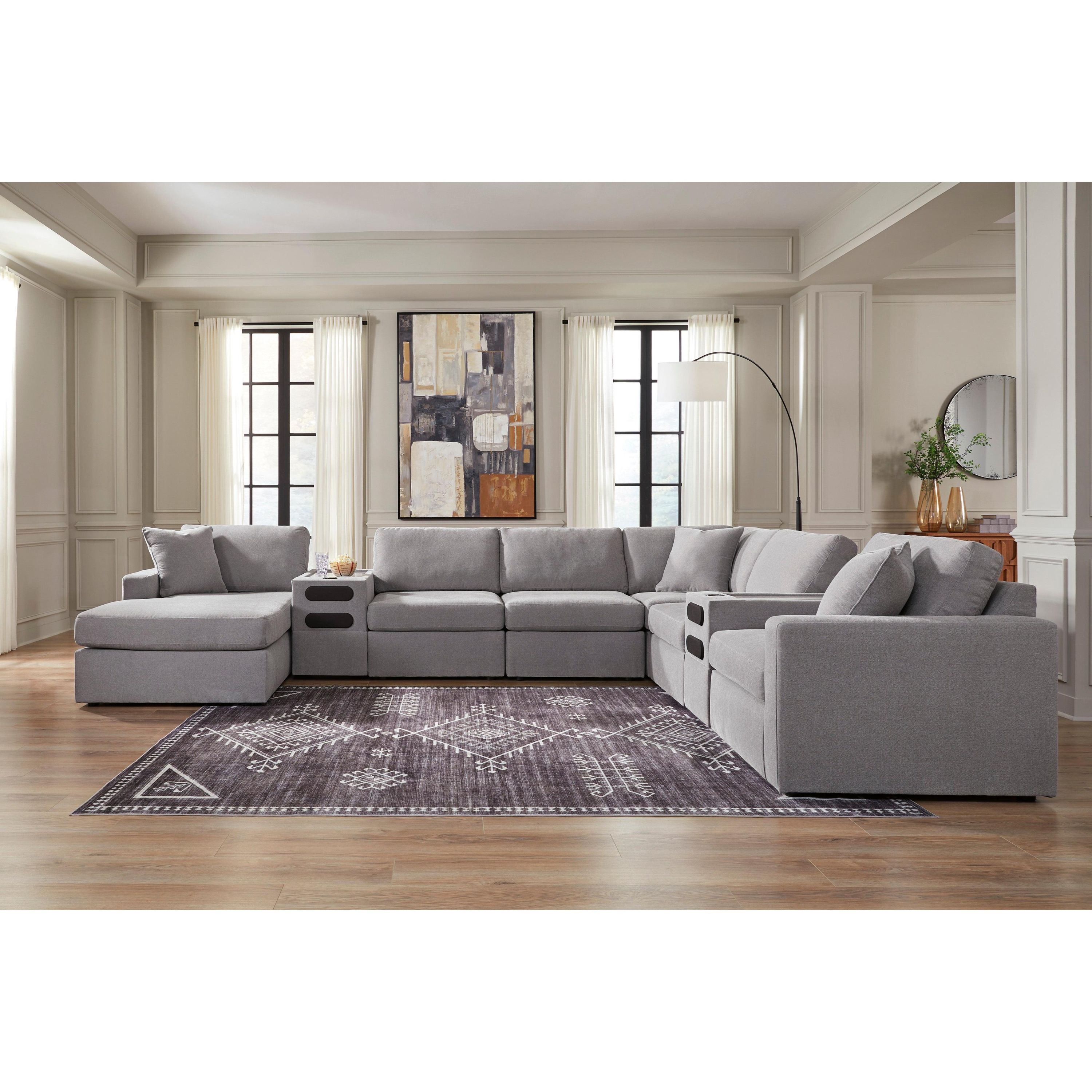 Signature Design by Ashley Modmax 92104S49 8 pc Sectional with Audio System and Chaise - Image 2