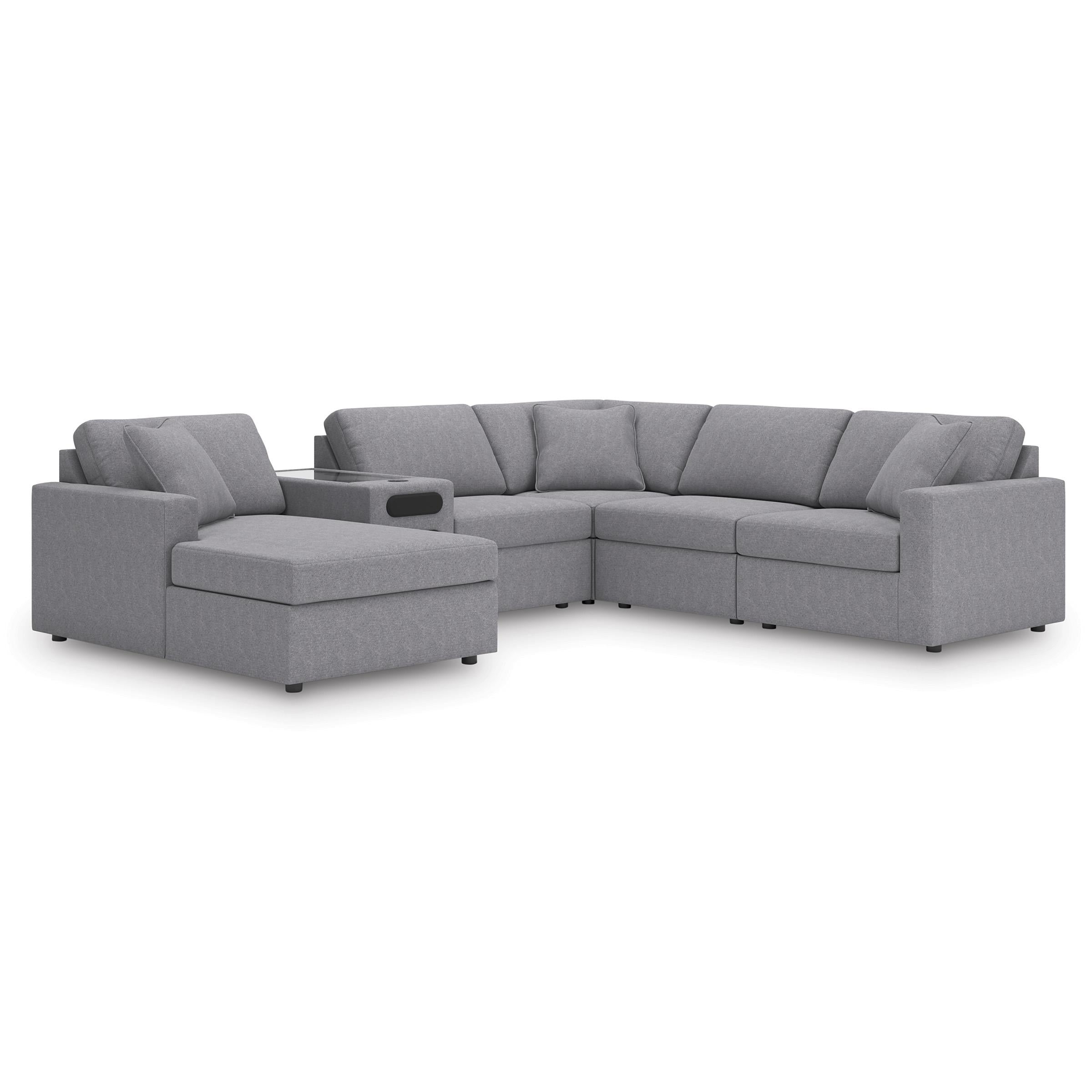 Signature Design by Ashley Modmax 92104S50 6 pc Sectional with Audio System and Chaise - Image 1