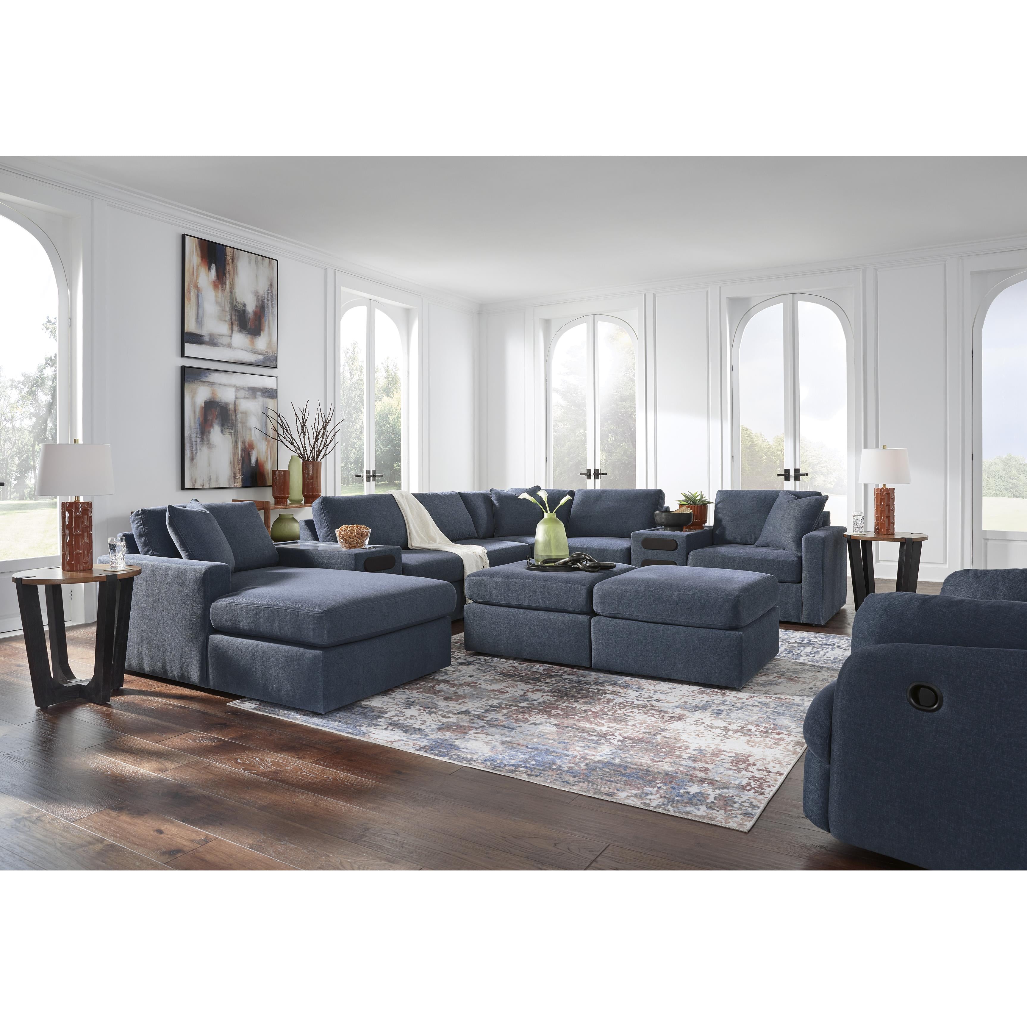 Signature Design by Ashley Modmax 92121S47 8 pc Sectional with Chaise and Audio Consoles - Image 2