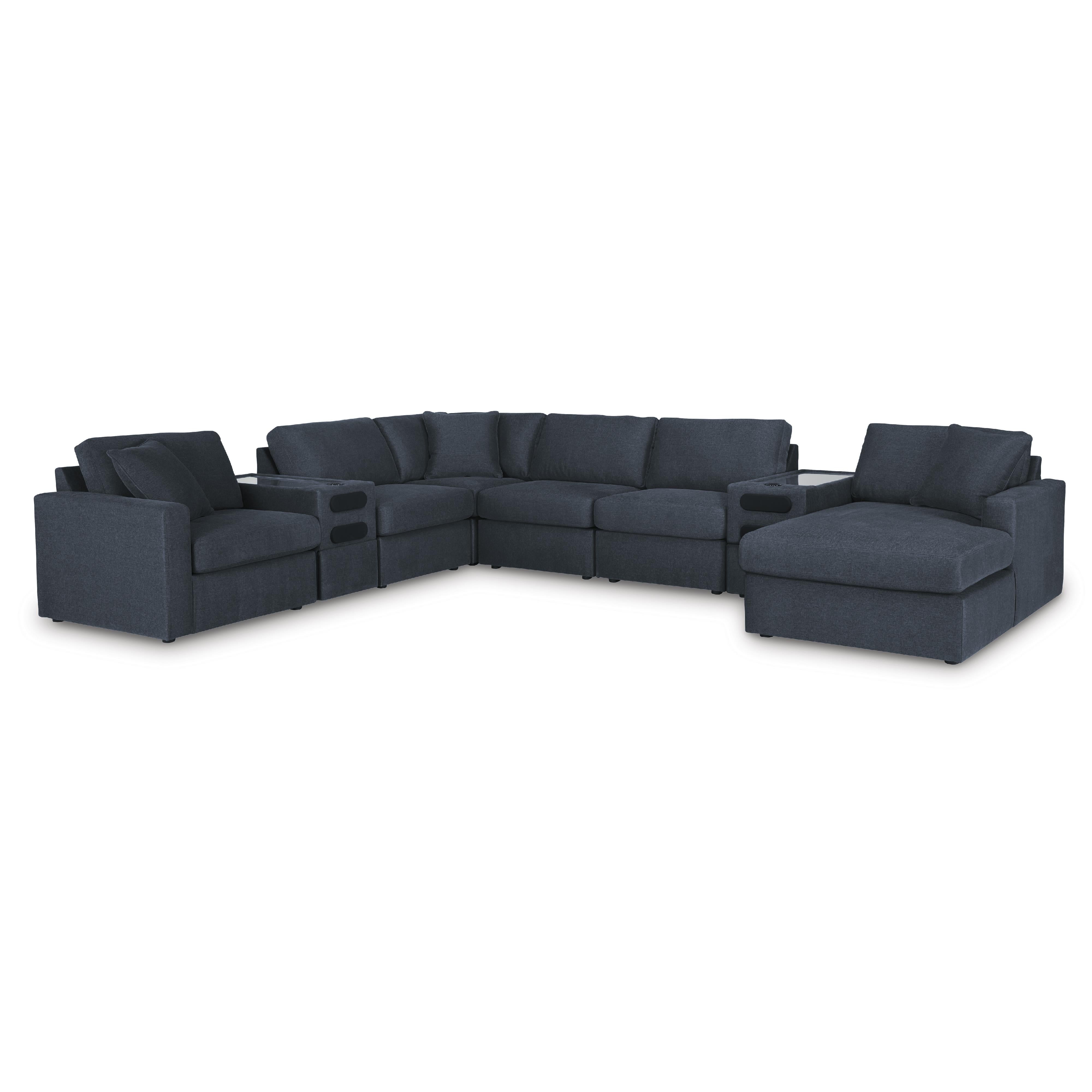 Signature Design by Ashley Modmax 92121S48 8 pc Sectional with Chaise and Audio Consoles