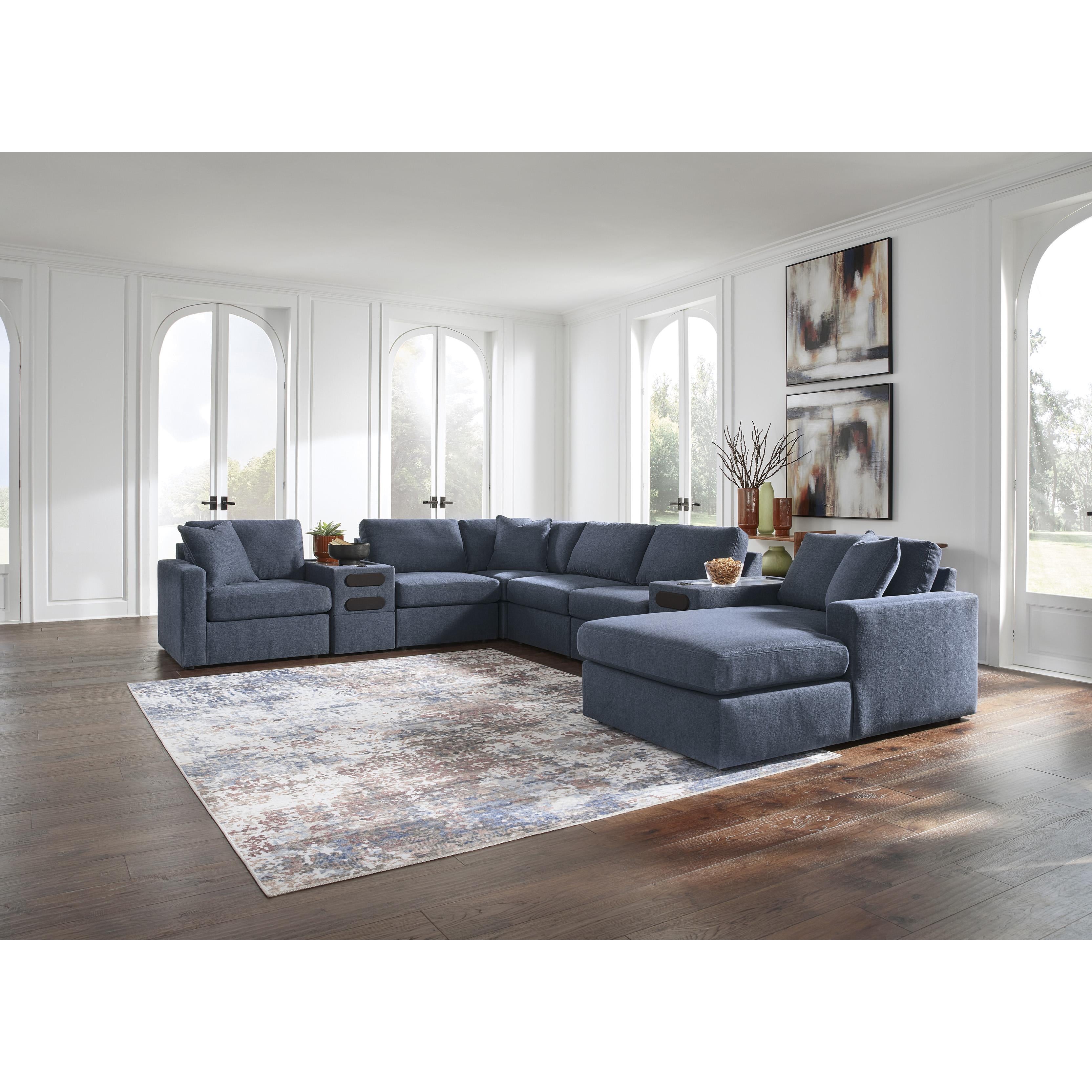 Signature Design by Ashley Modmax 92121S48 8 pc Sectional with Chaise and Audio Consoles - Image 2