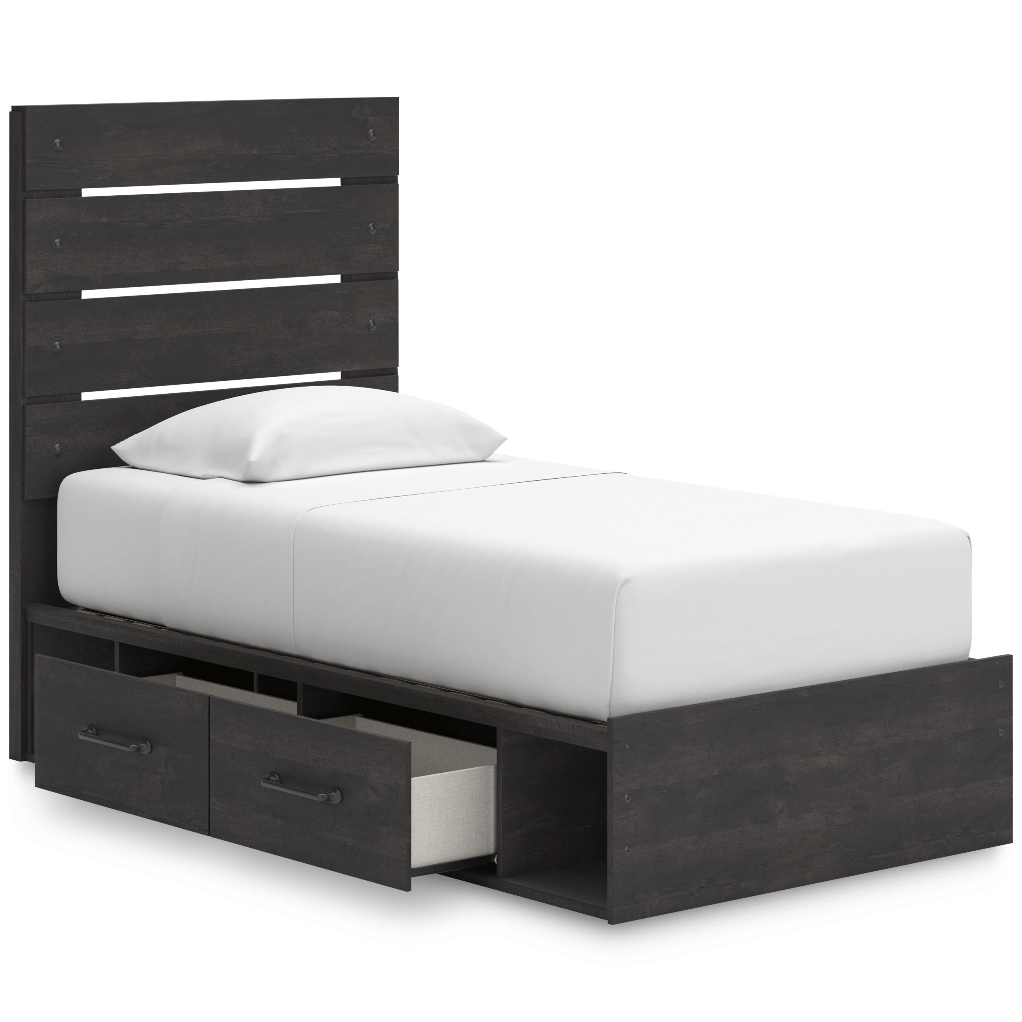 Signature Design by Ashley Hollivern PCB2108B18 Twin Panel Bed with Storage - Image 2