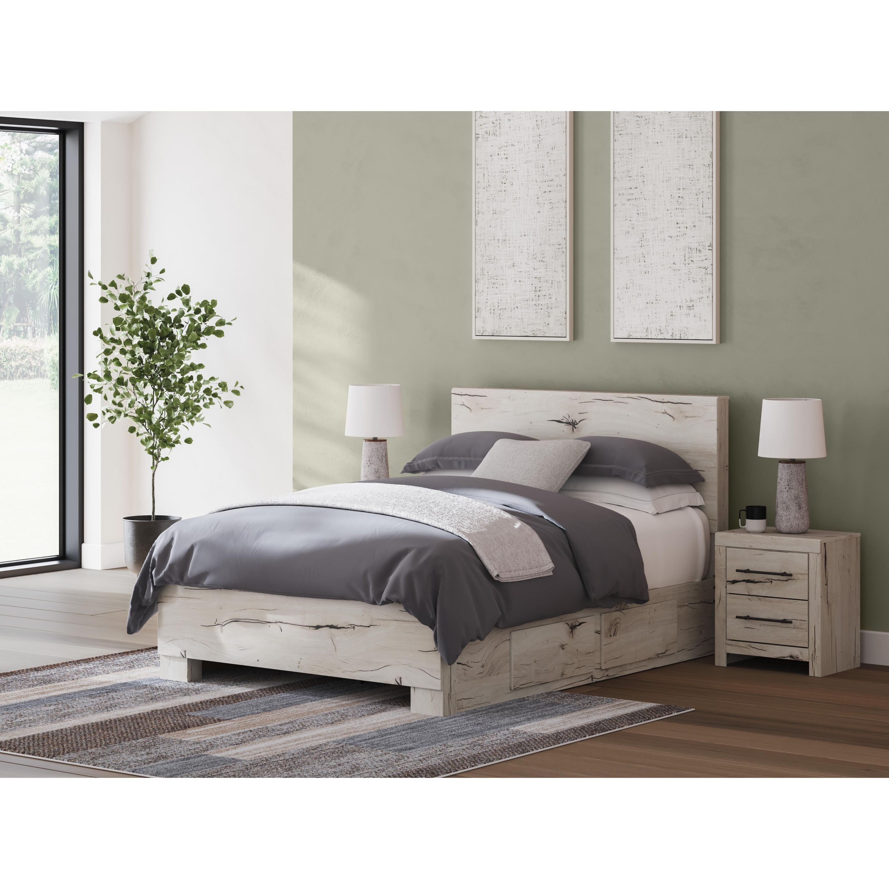 Signature Design by Ashley Lawroy B2310B43 Full Panel Bed with Storage - Image 2