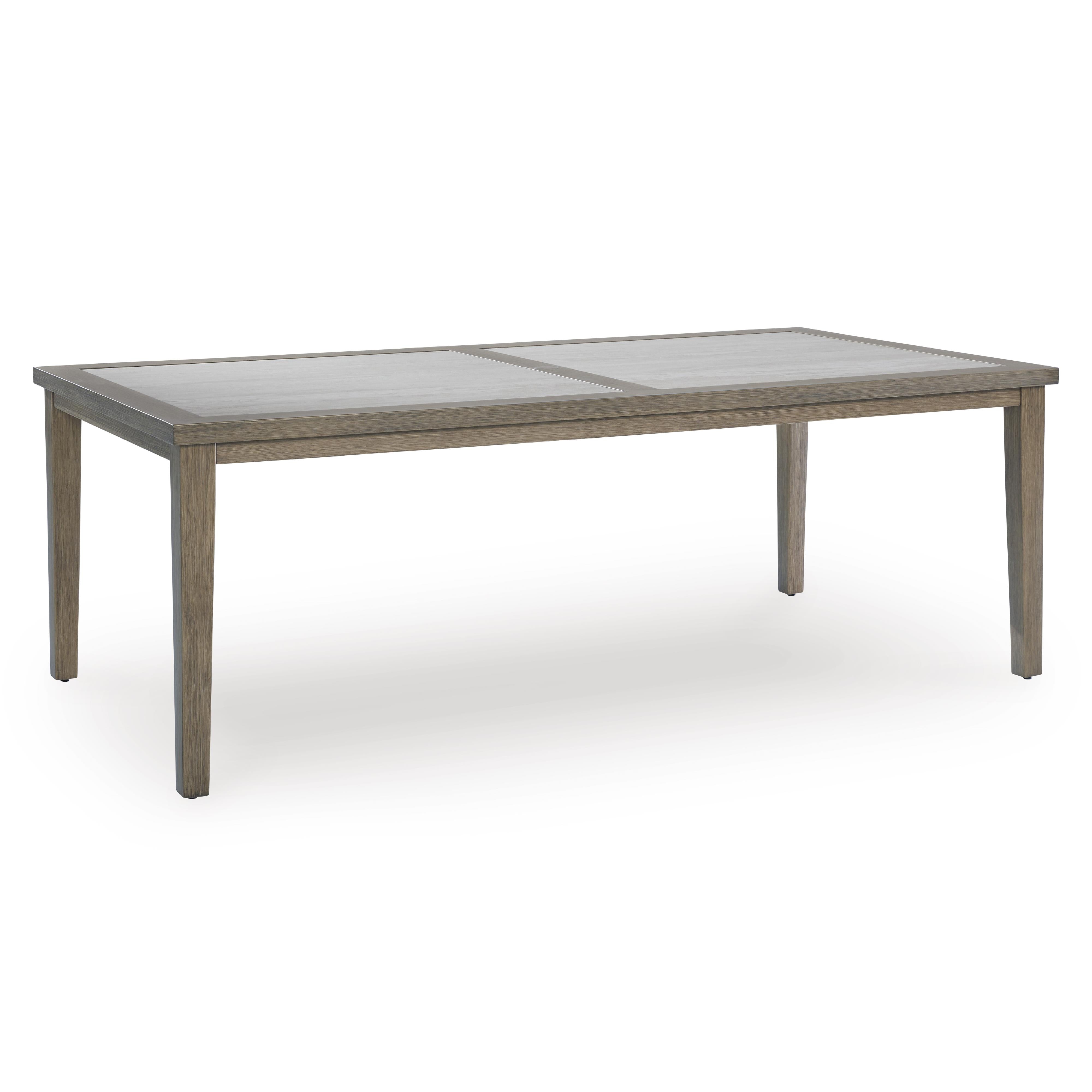 Signature Design by Ashley Rainier Ranch P701-625 Rectangular Dining Table with Umbrella Option - Image 1