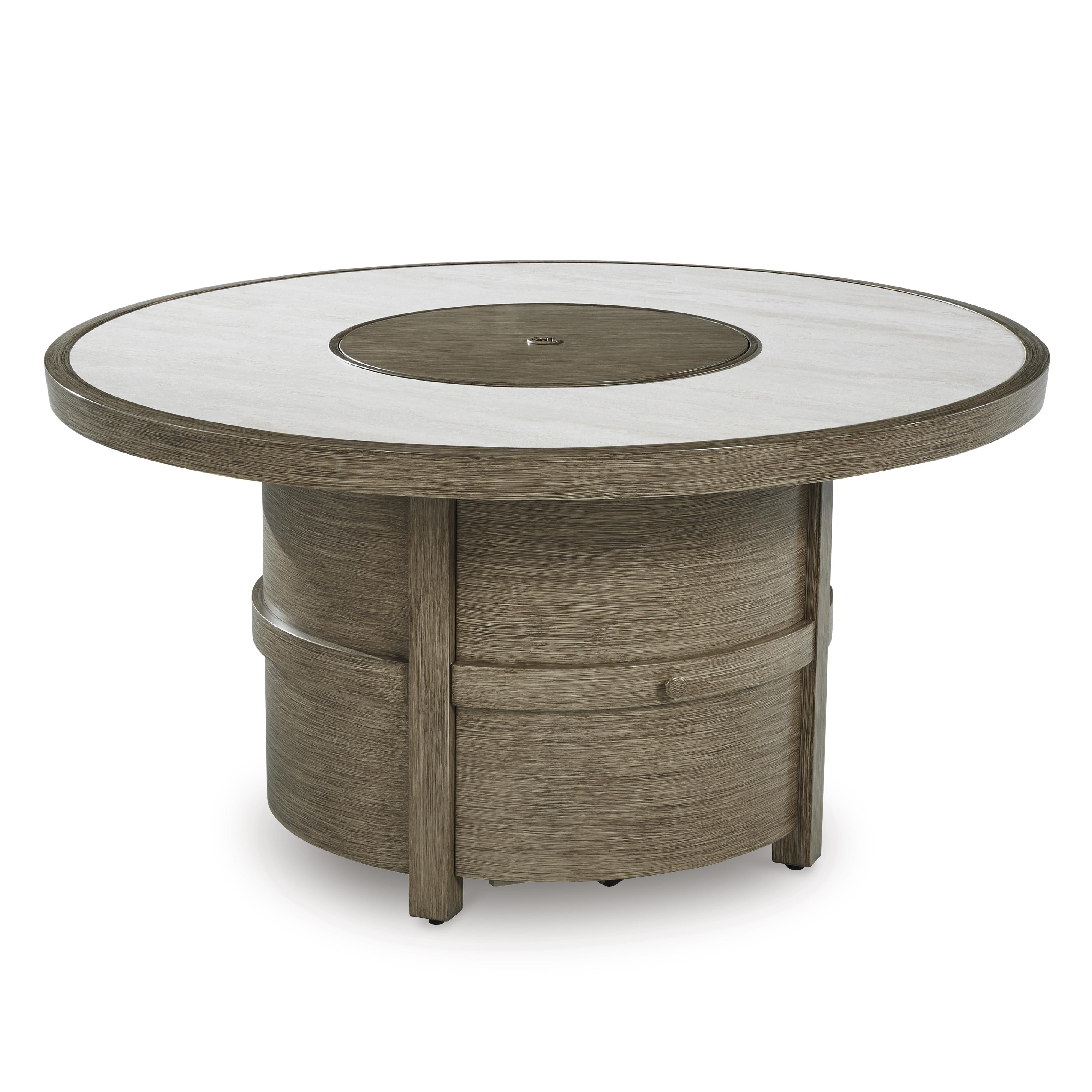 Signature Design by Ashley Rainier Ranch P701-776 Round Fire Pit Table - Image 1