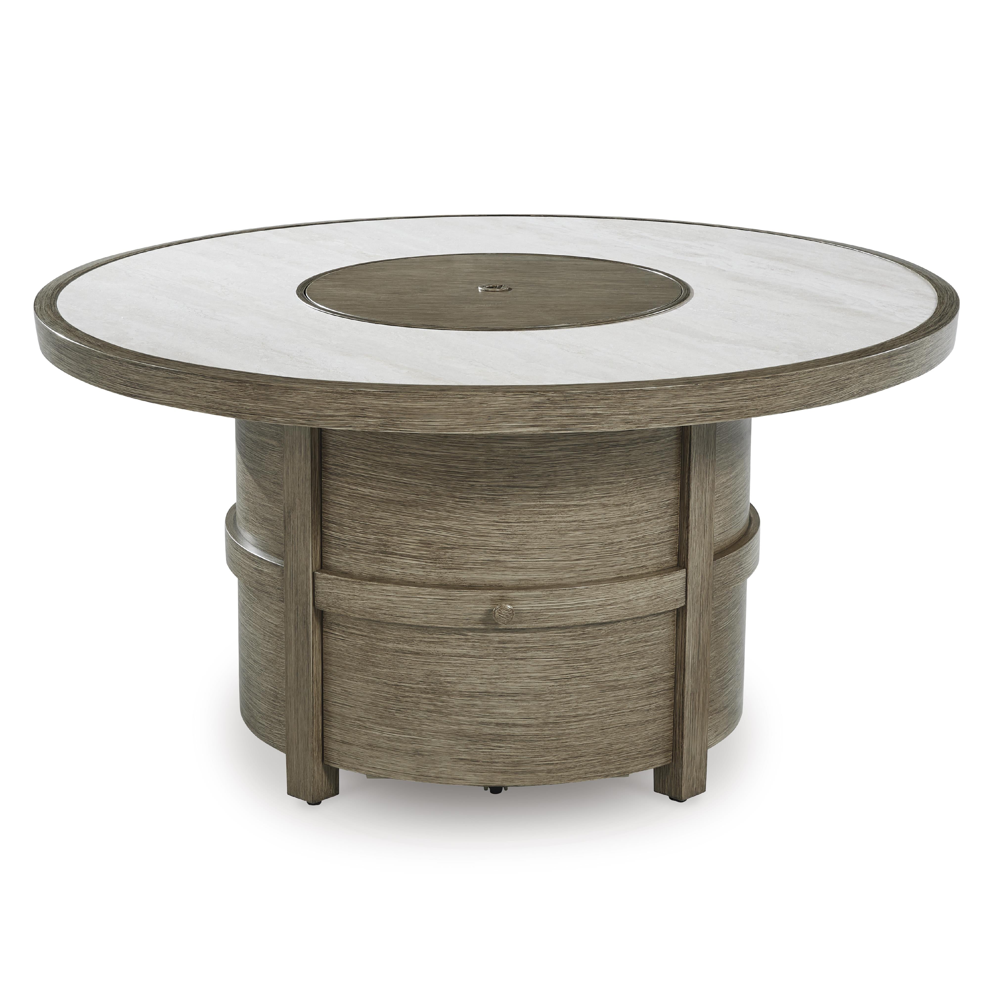 Signature Design by Ashley Rainier Ranch P701-776 Round Fire Pit Table - Image 3