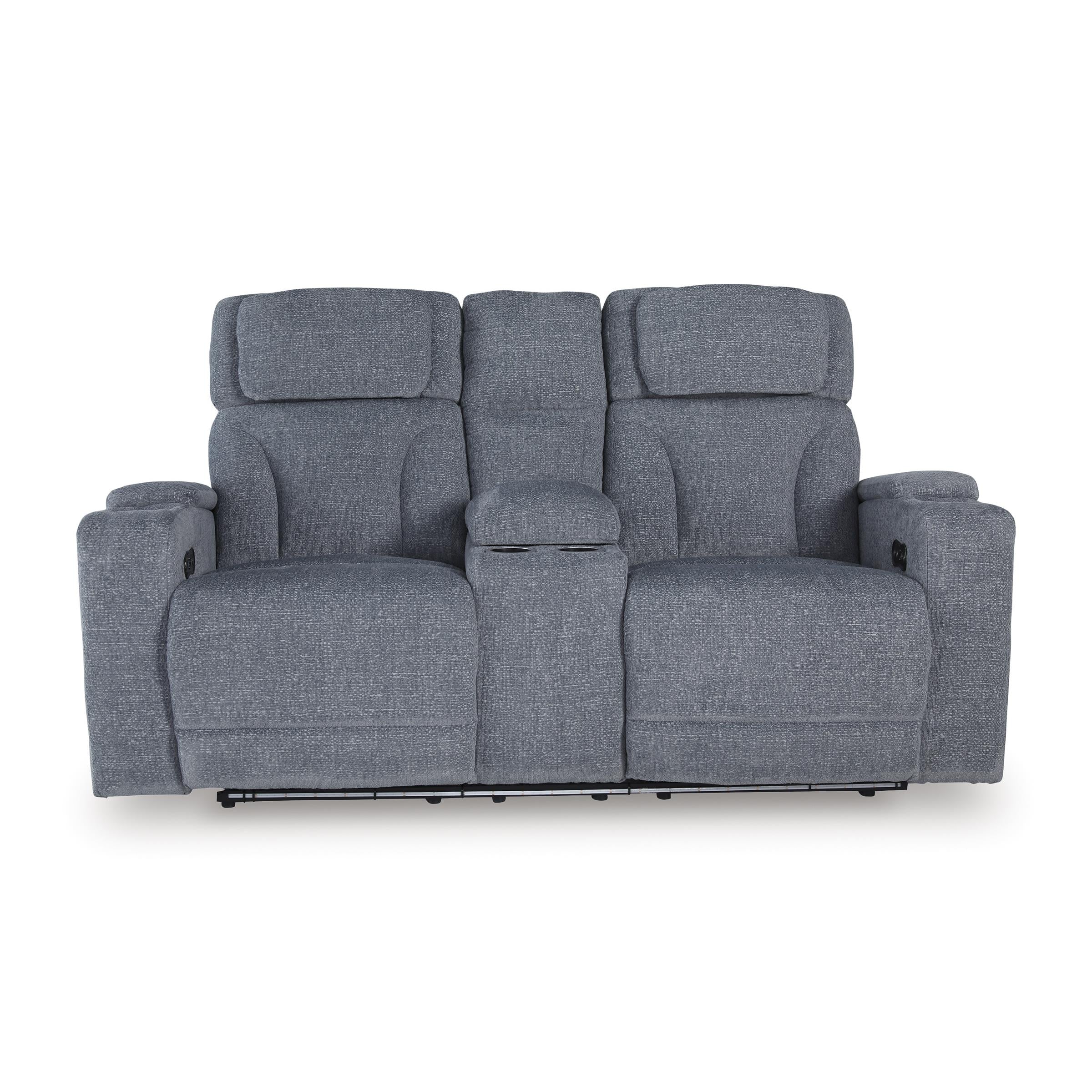 Signature Design by Ashley Studio Cave PC4980218 Power Reclining Loveseat with Console and Adjustable Headrest - Image 3