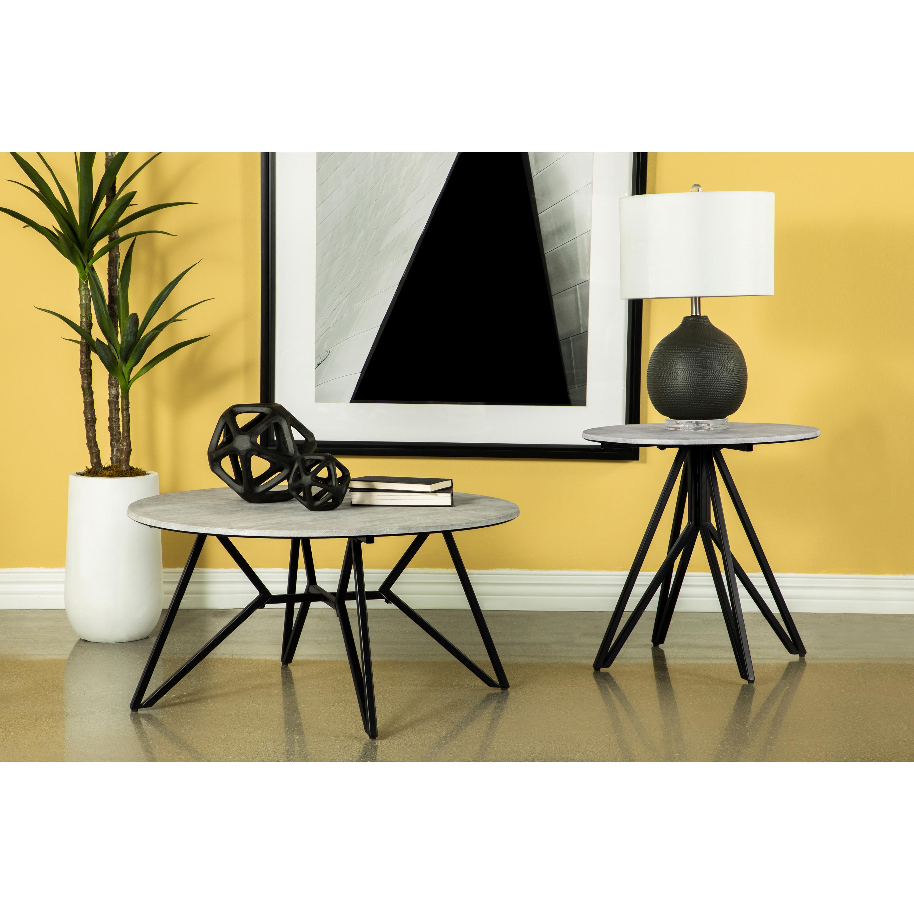 Coaster Furniture Hadi 73617 Occasional Table Set - Cement/Gunmetal - Image 1