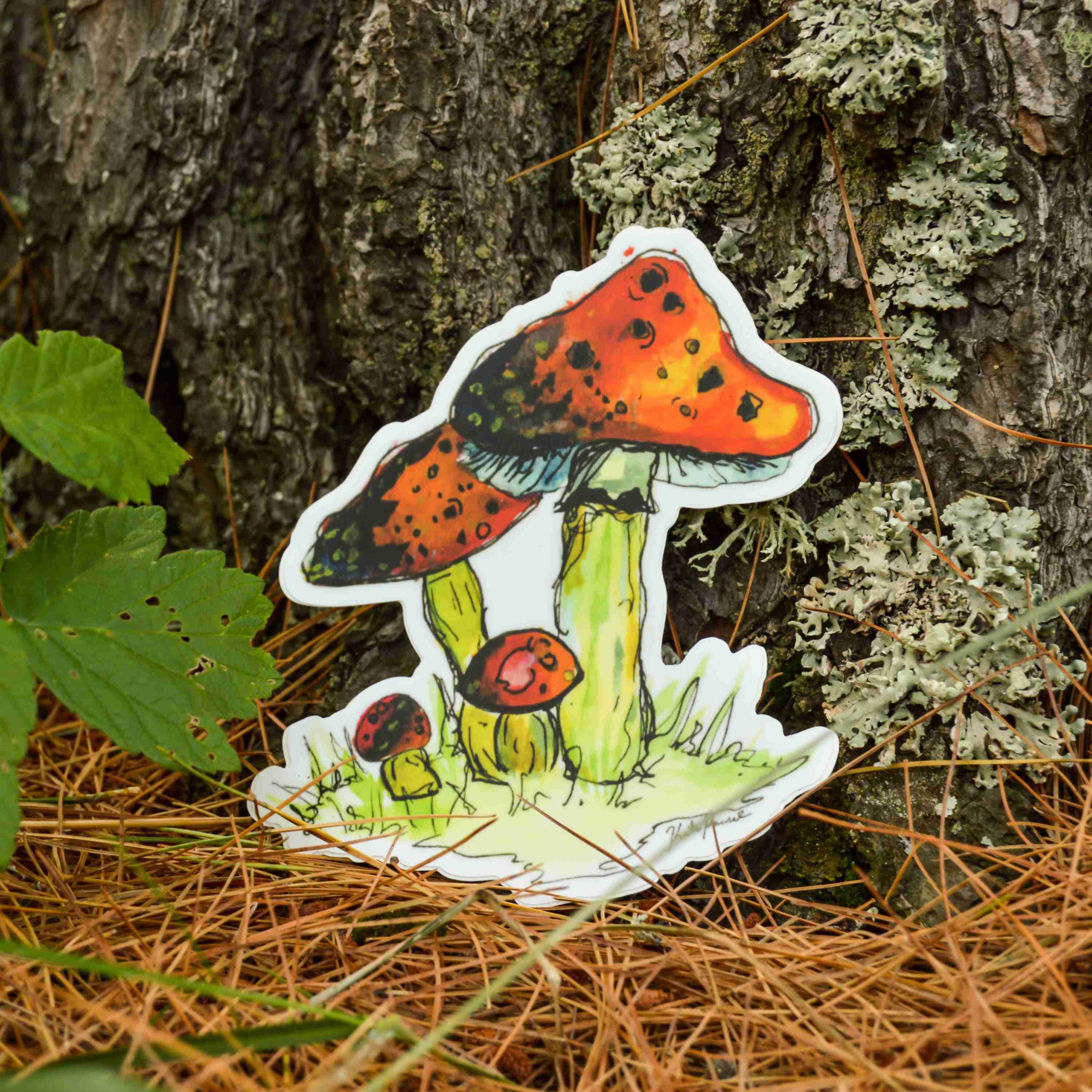 Red Mushroom Sticker - Image 2