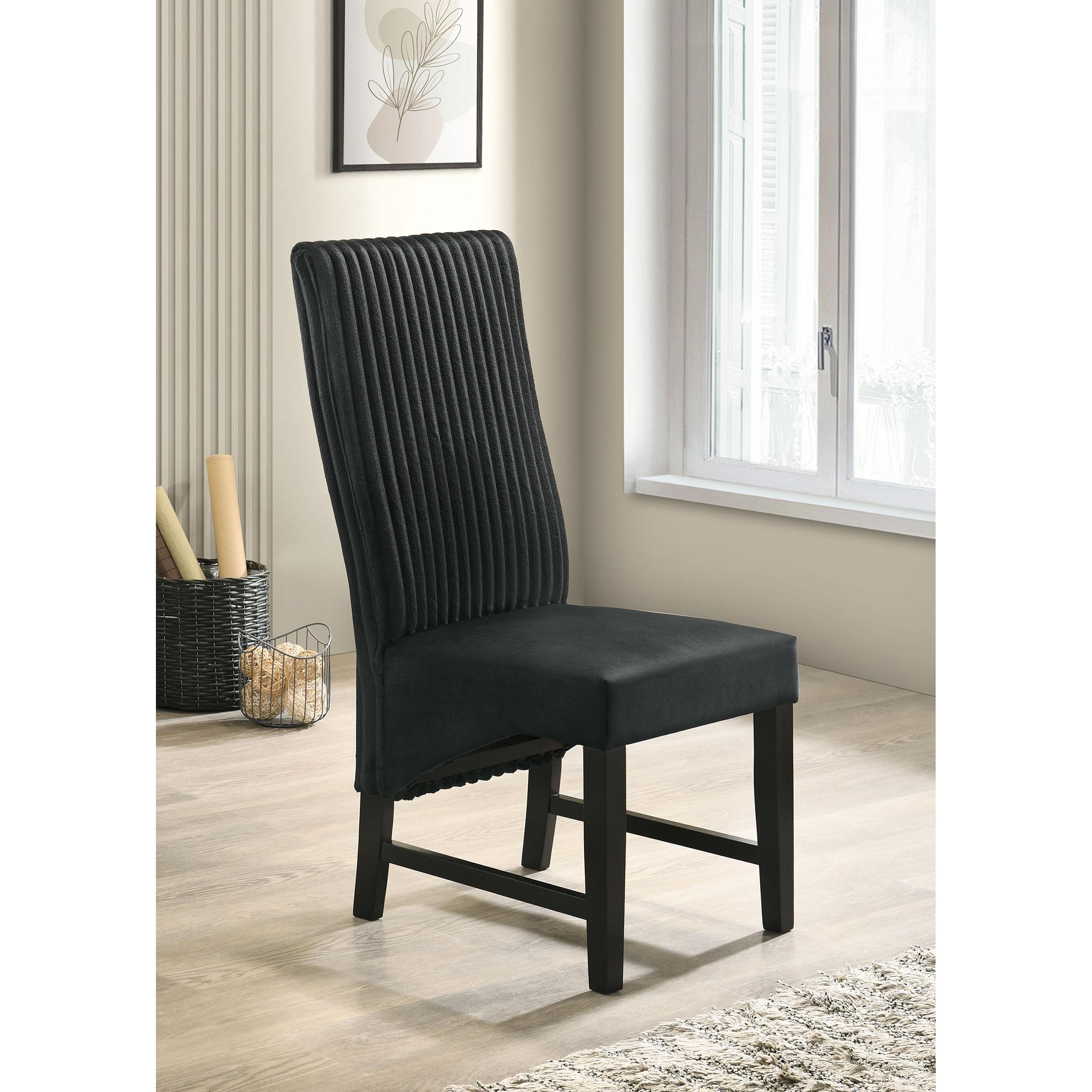 Coaster Furniture Barrand 106387 Upholstered Dining Side Chair - Black - Image 2