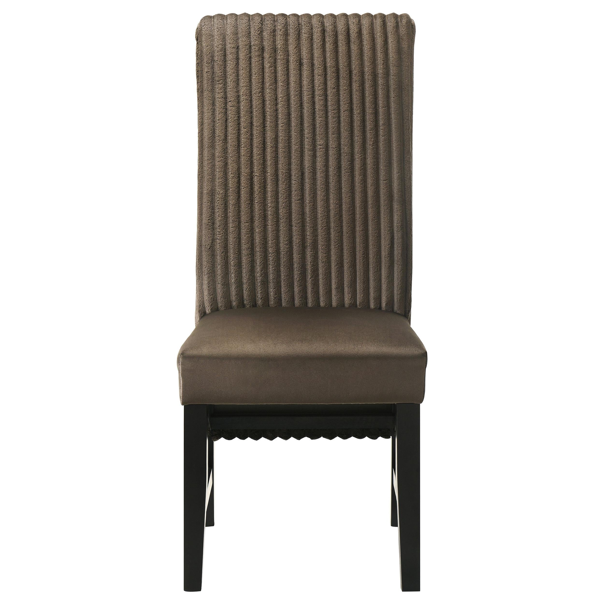 Coaster Furniture Barrand 106388 Upholstered Dining Side Chair - Chocolate - Image 3
