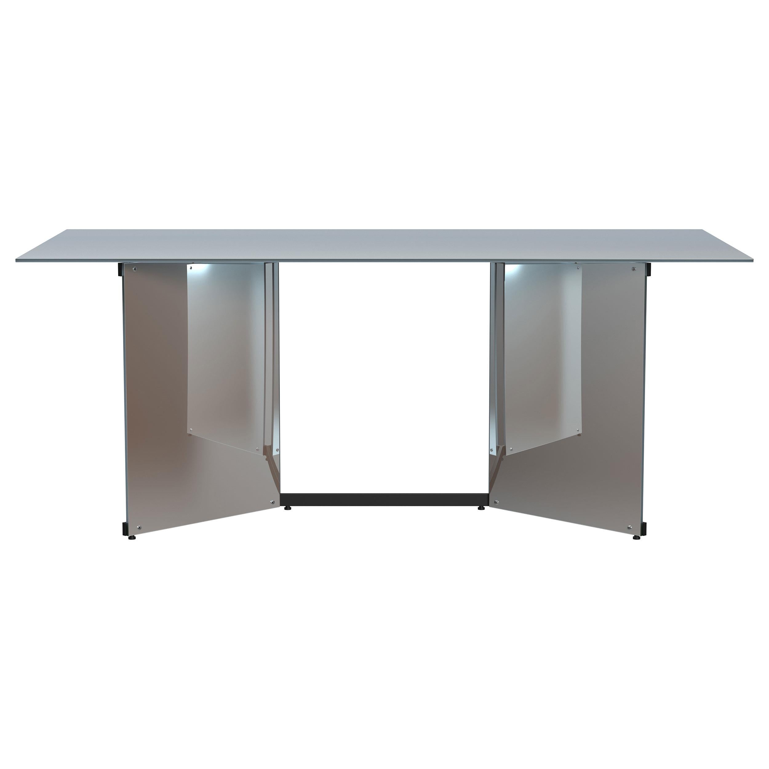 Coaster Furniture Emery 108091 76-inch Rectangular Mirrored Dining Table - Silver - Image 2