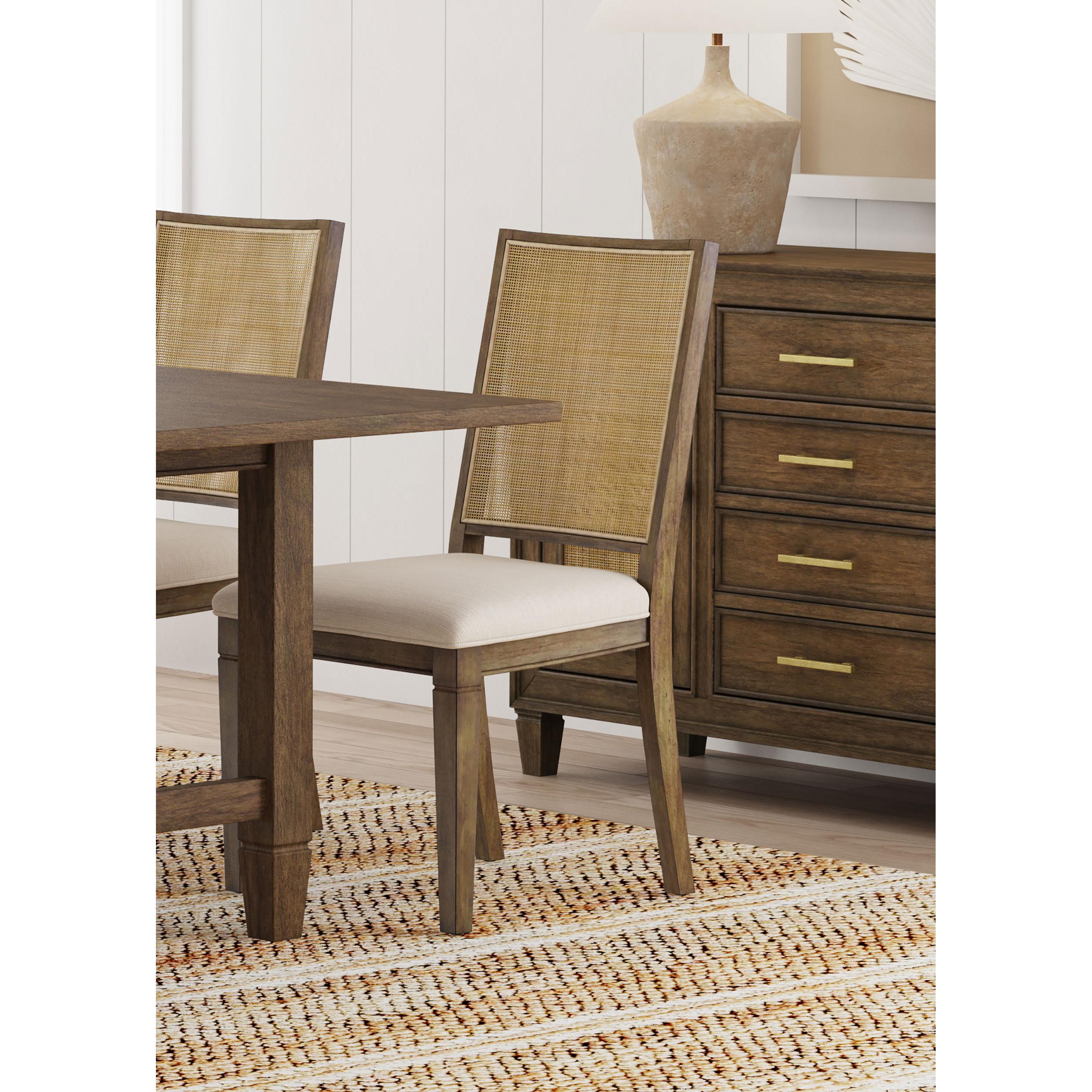 Coaster Furniture Matisse 108312 Woven Rattan Back Dining Side Chair - Brown - Image 2