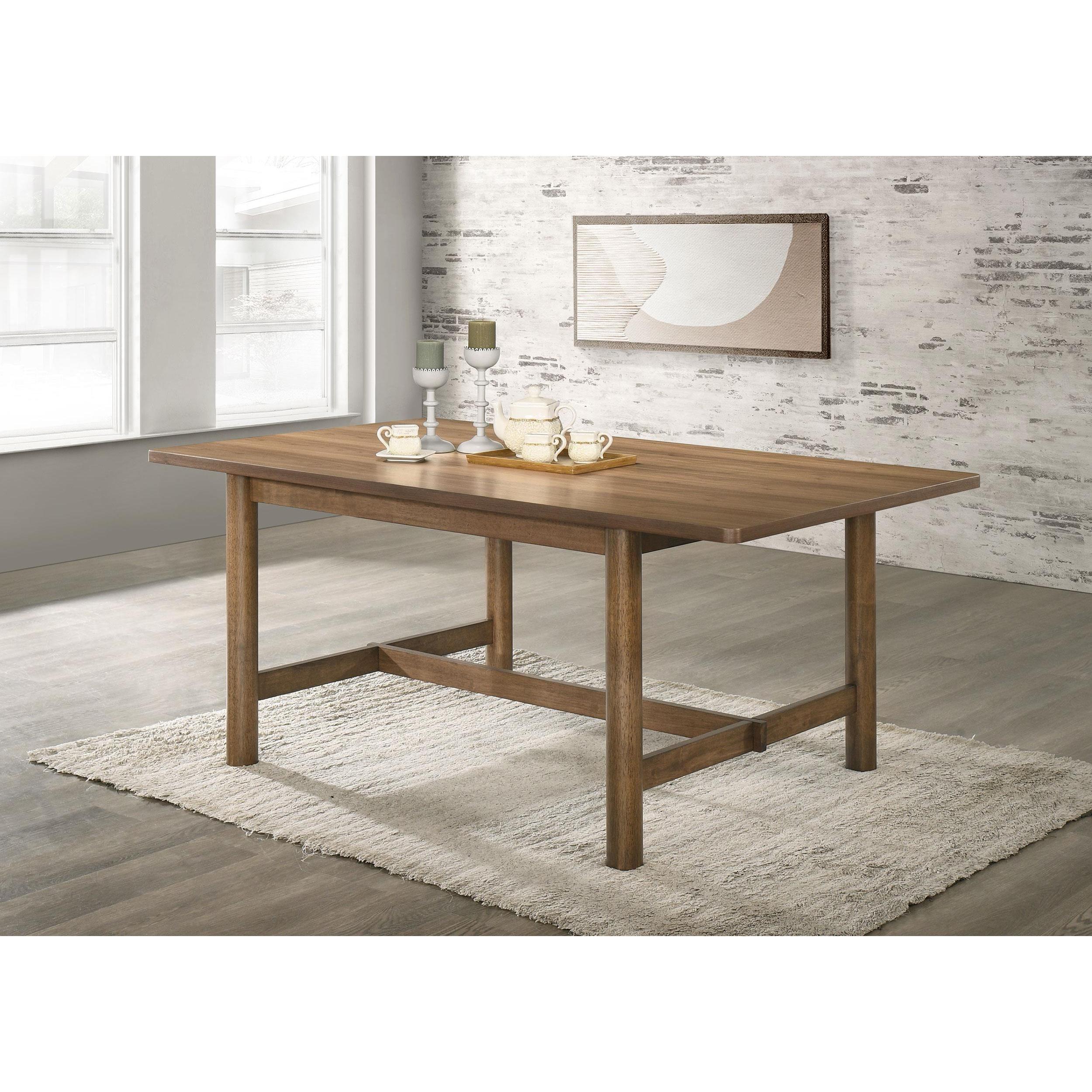 Coaster Furniture Crestmore 108571 71-inch Rectangular Wood Dining Table - Walnut - Image 2