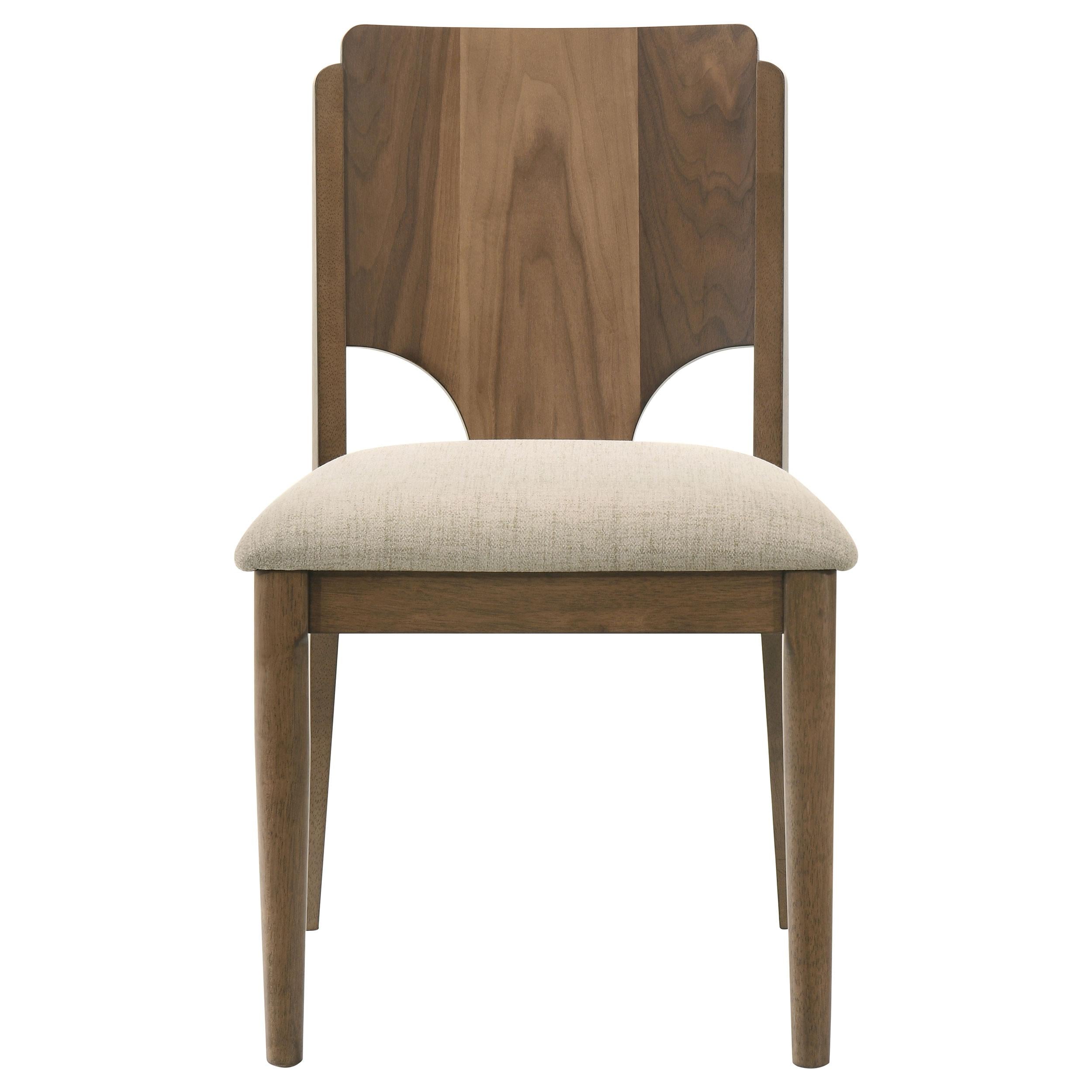 Coaster Furniture Crestmore 108572 Dining Chair - Upholstered Seat Walnut - Image 3