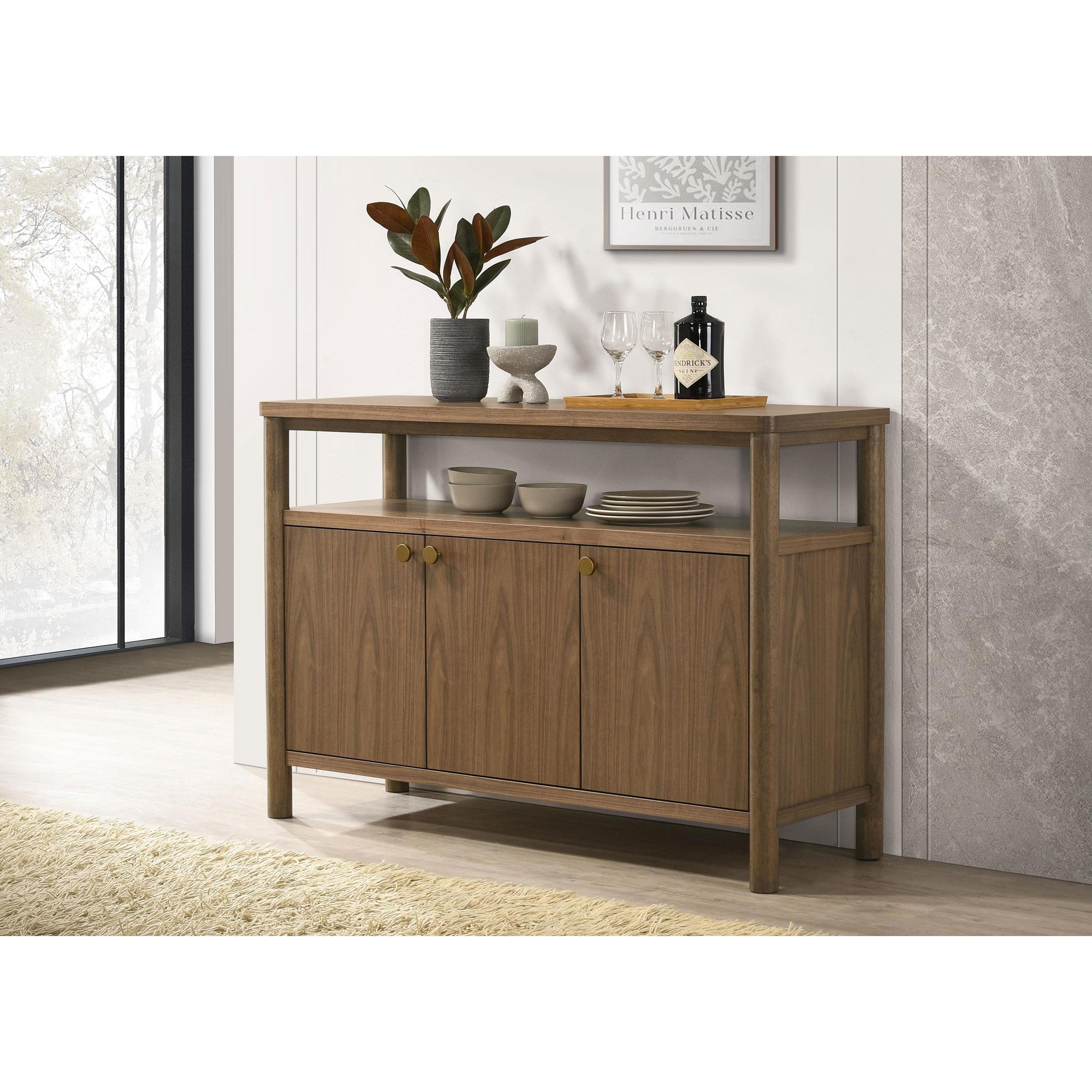 Coaster Furniture Crestmore 108575 52-inch Dining Cabinet Sideboard Buffet - Walnut - Image 2