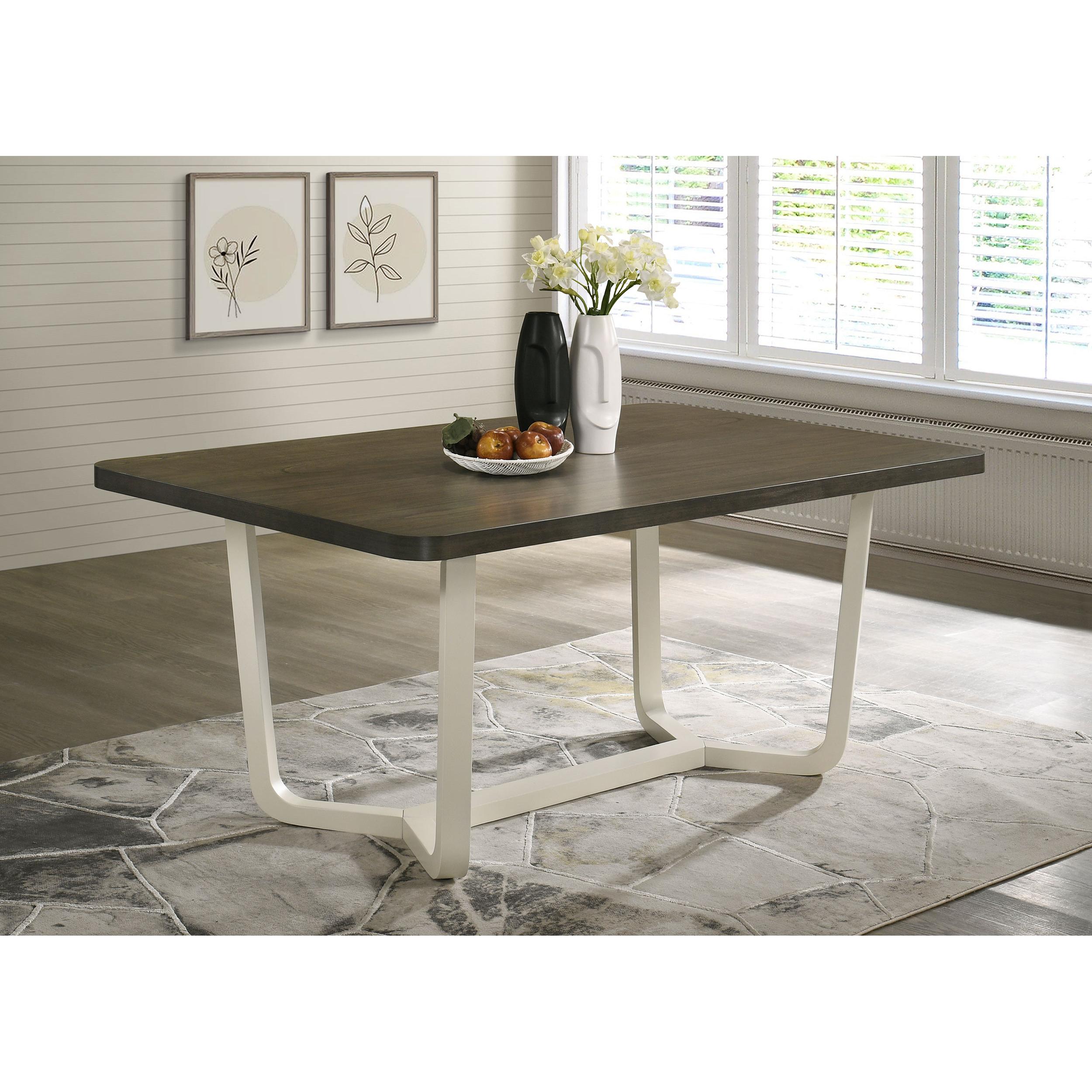 Coaster Furniture Biloxi 108681 71-inch Rectangular Wood Dining Table - Greyish Brown - Image 2