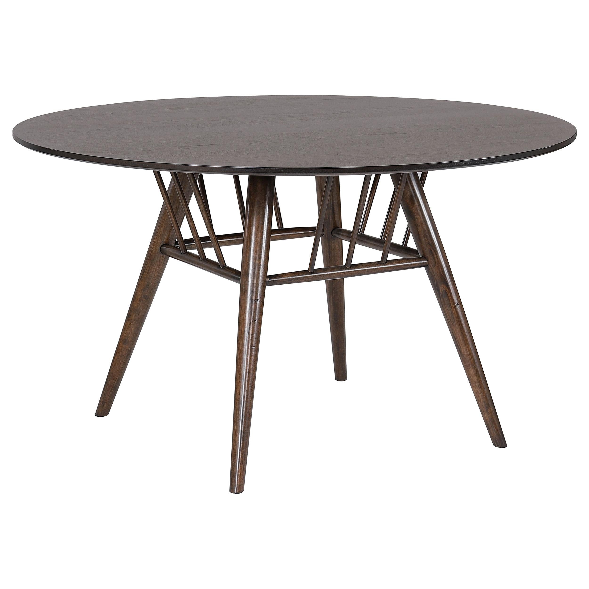 Coaster Furniture Everton 108891 Round 53-inch Wood Dining Table - Dark Walnut - Image 1