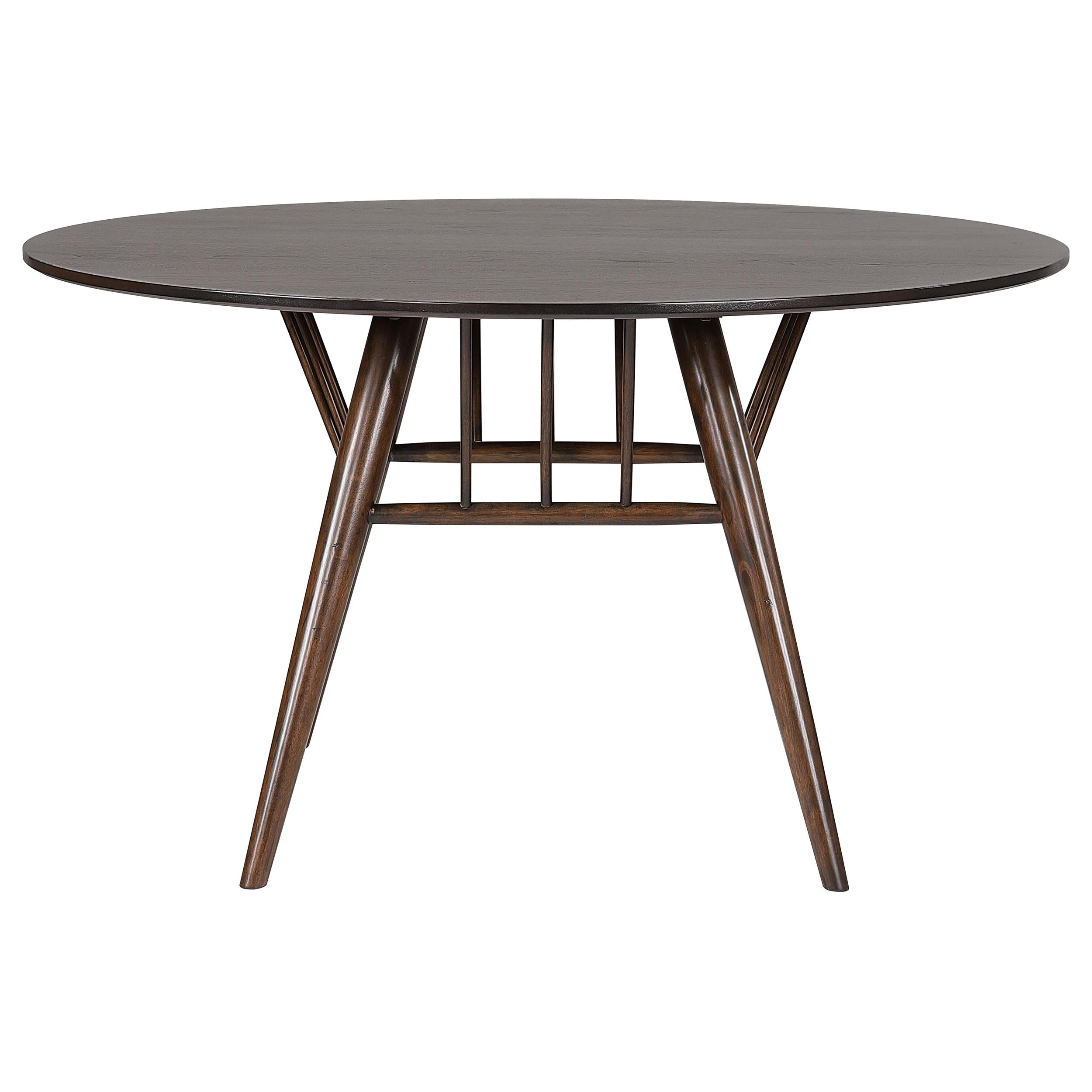 Coaster Furniture Everton 108891 Round 53-inch Wood Dining Table - Dark Walnut - Image 3