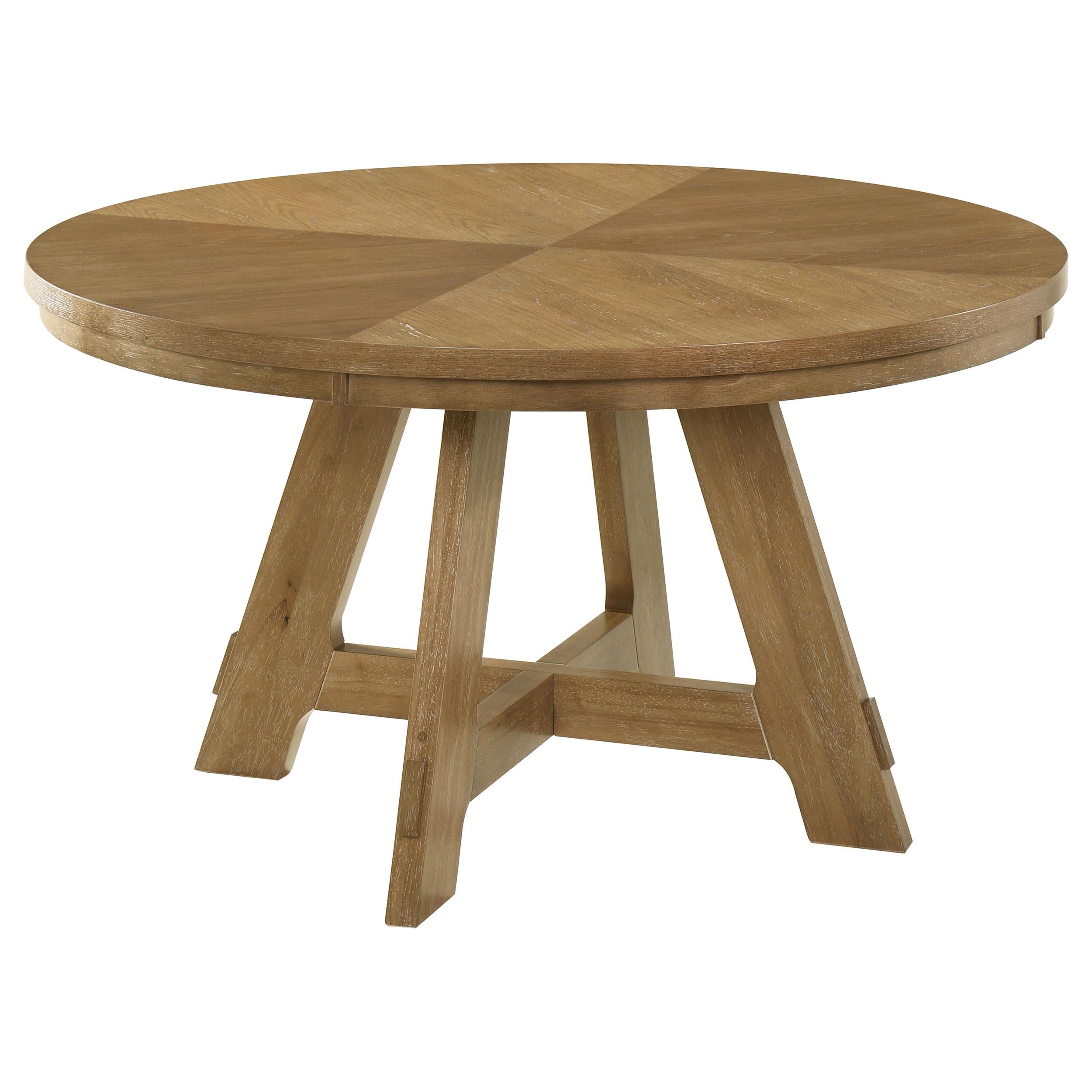 Coaster Furniture Danvers 109150 Round 54-inch Wood Dining Table - Brown Oak - Image 1