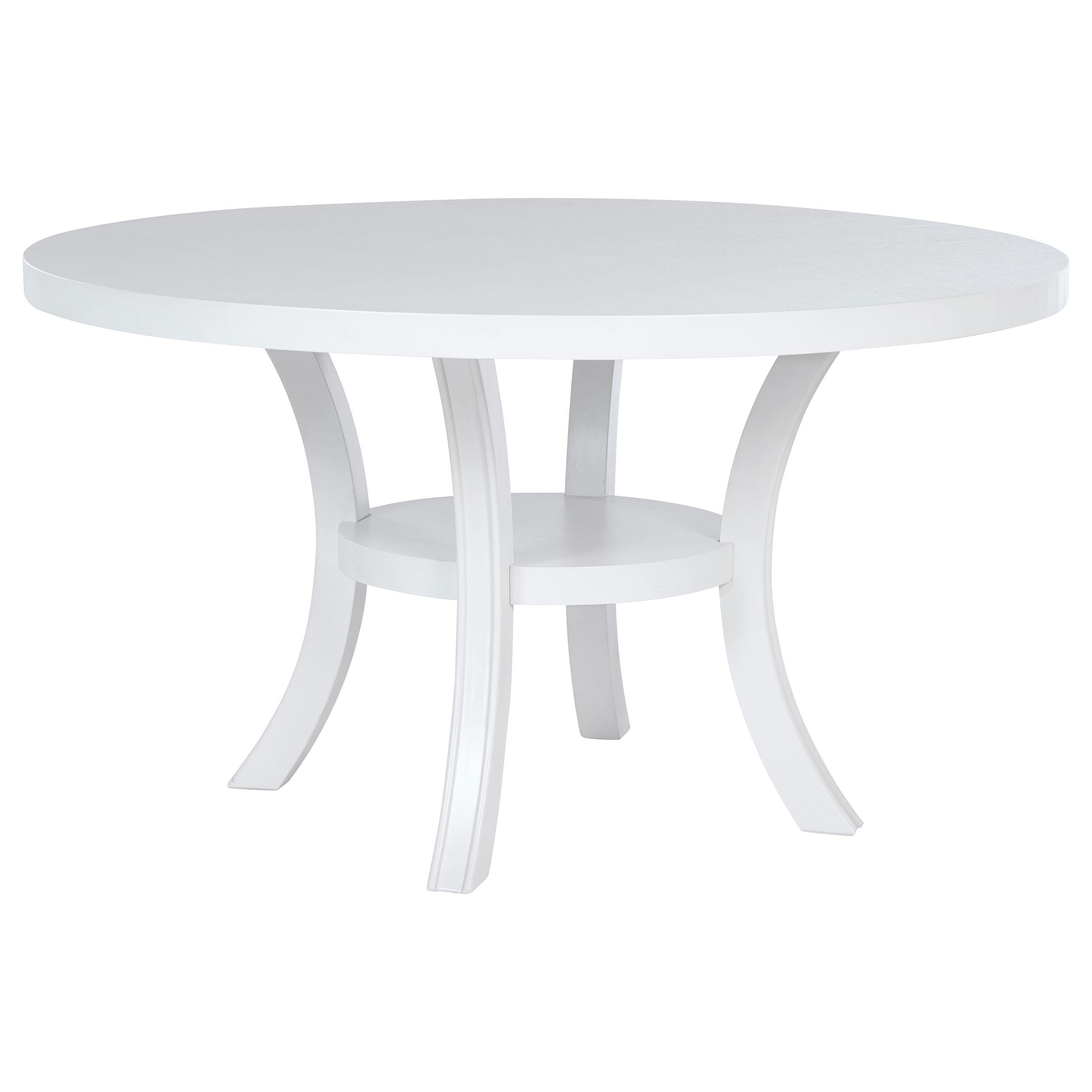 Coaster Furniture Judd 109330 54-inch Round Dining Wood Table with Shelf - Pearl White - Image 1