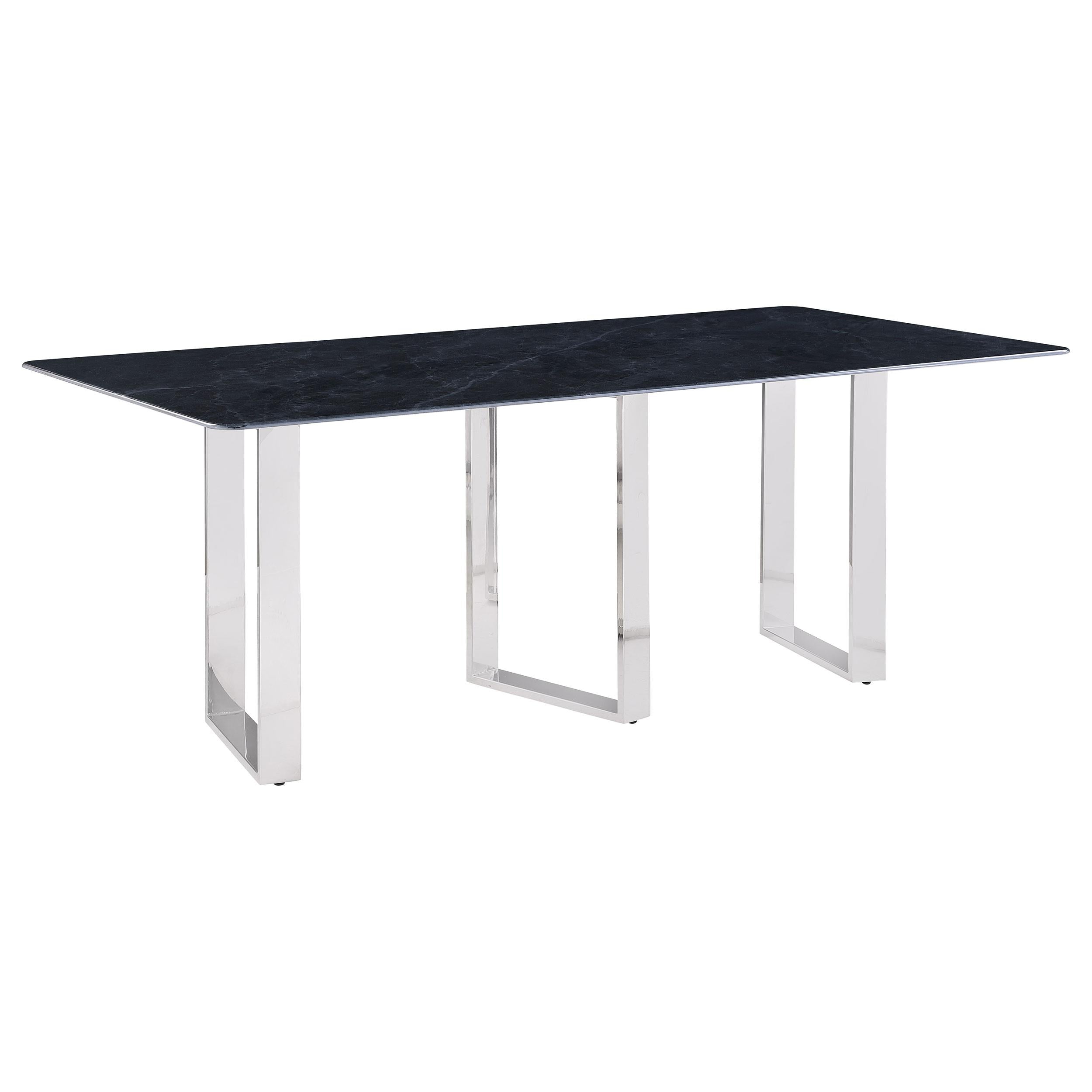 Coaster Furniture Desden 109361 79-inch Rectangular Sintered Stone Dining Table - Grey - Image 1