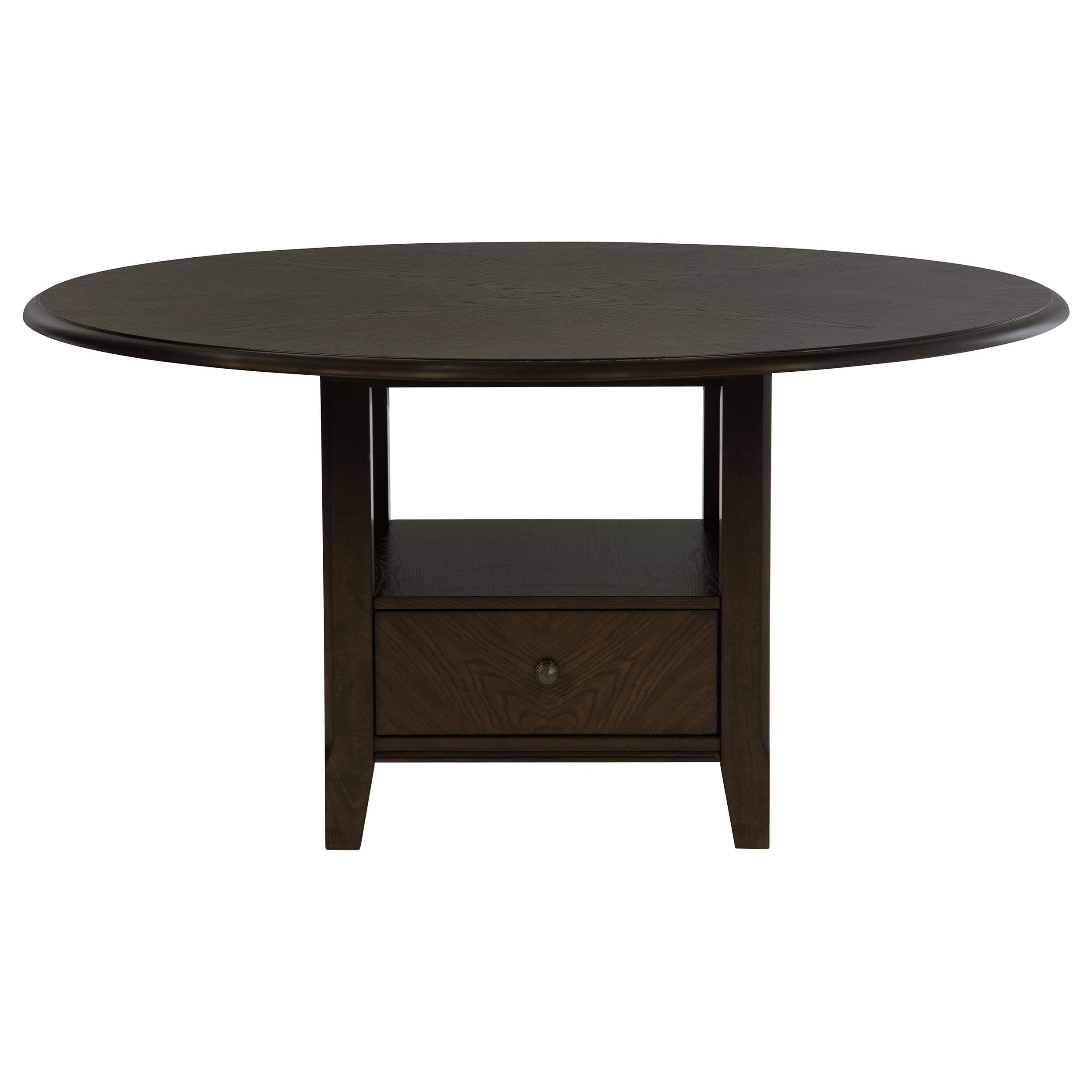 Coaster Furniture Twyla 115100 60-inch Round Dining Table with Drawer - Dark Cocoa - Image 3