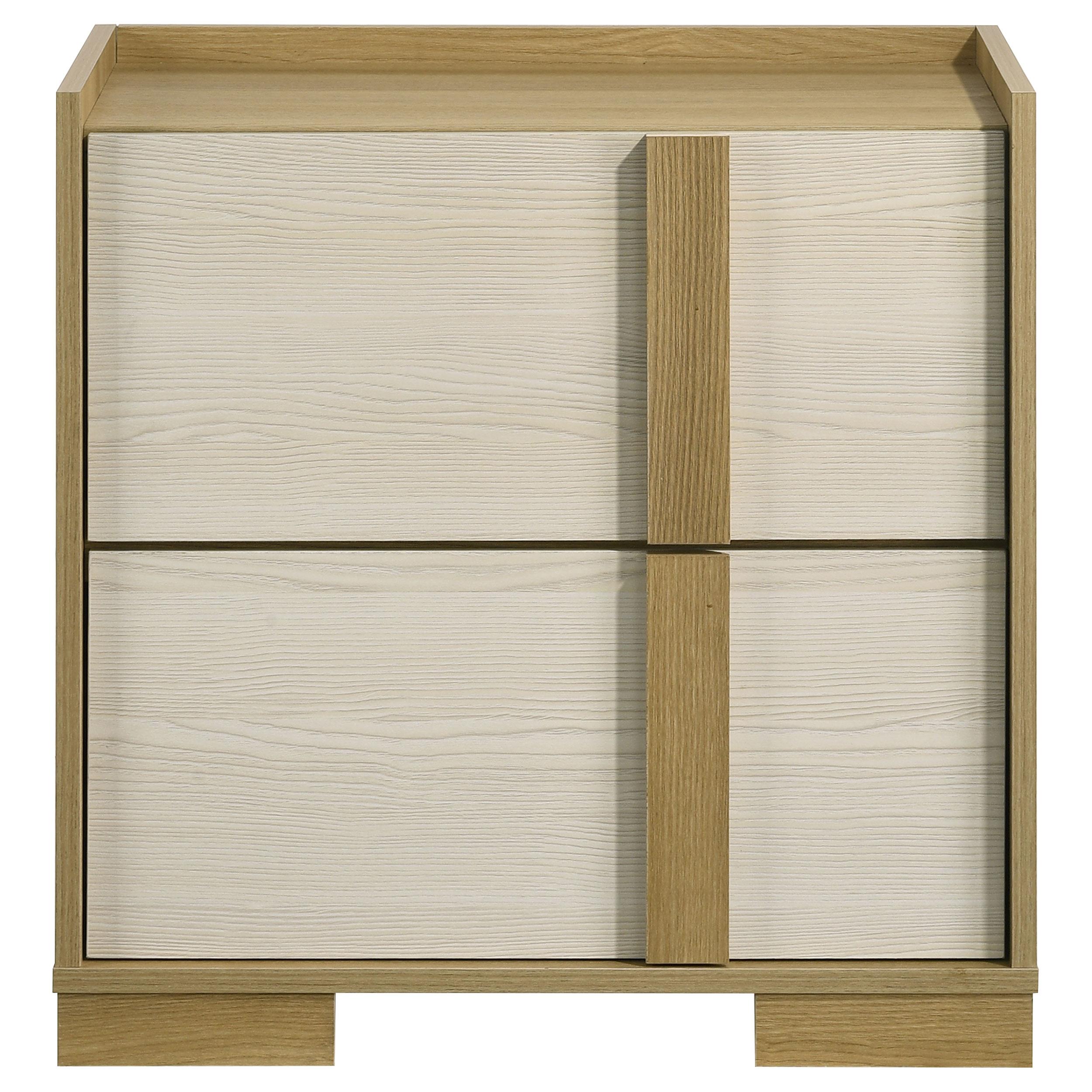 Coaster Furniture Hyland 215652 2-Drawer Nightstand Bedside Table - Natural - Image 3
