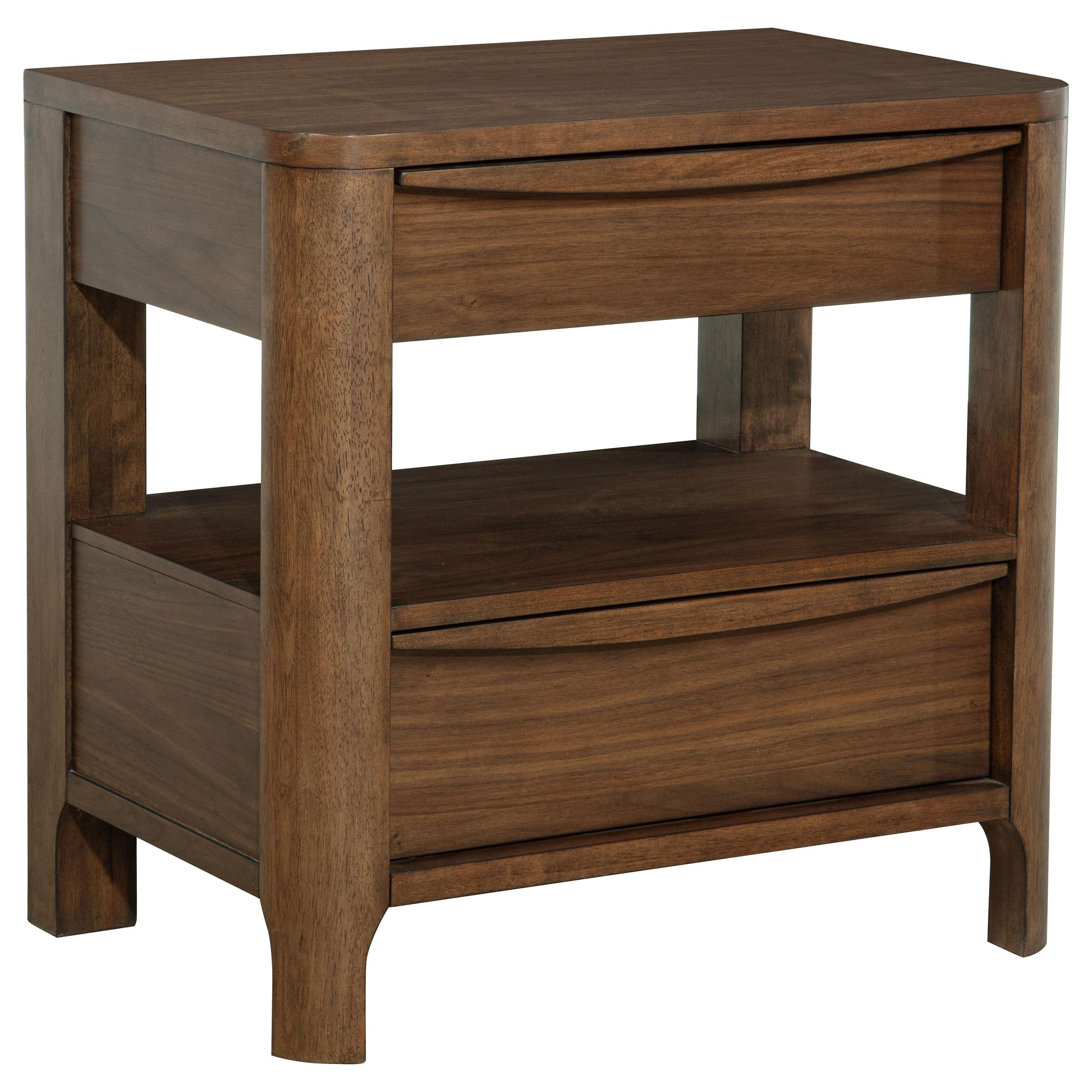 Coaster Furniture Maderia 223322 2-Drawer Nightstand Bedside Table - Walnut - Image 1