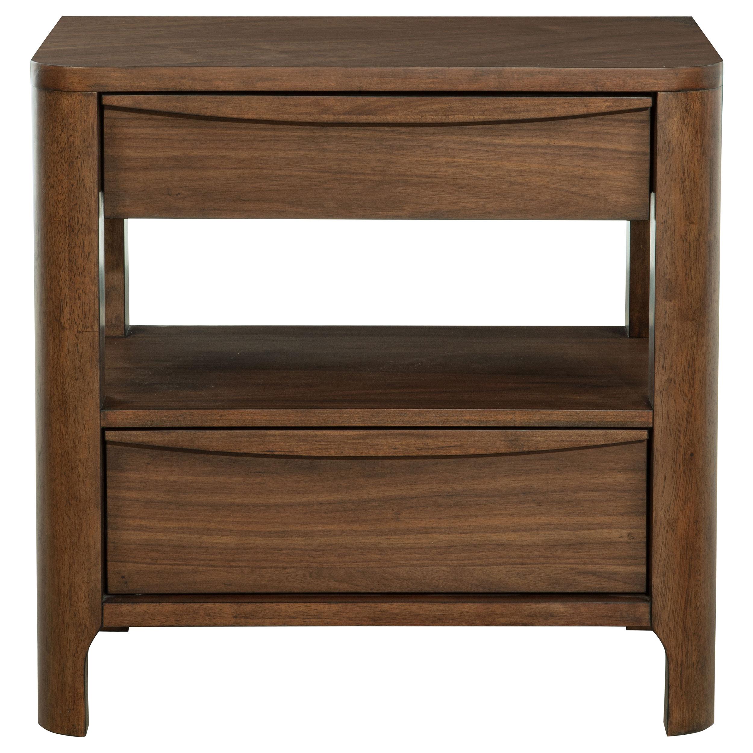 Coaster Furniture Maderia 223322 2-Drawer Nightstand Bedside Table - Walnut - Image 3