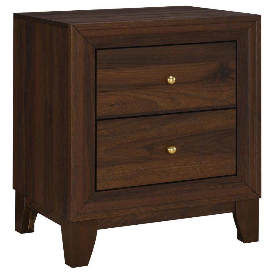 Coaster Furniture Welsley 223442 2-Drawer Nightstand Bedside Table - Walnut - Image 1