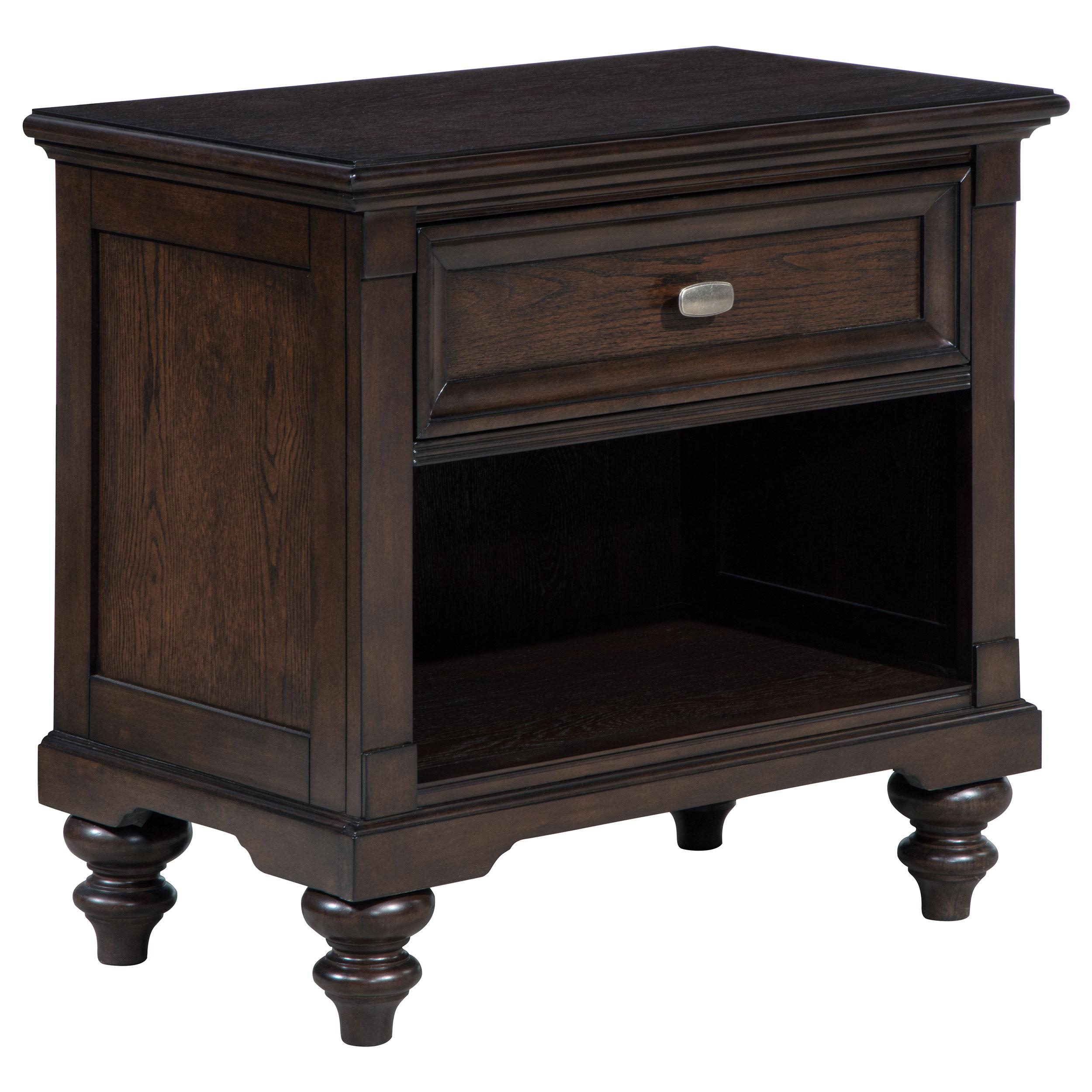 Coaster Furniture Andover 223632 1-Drawer Nightstand Bedside Table – Dark Oak