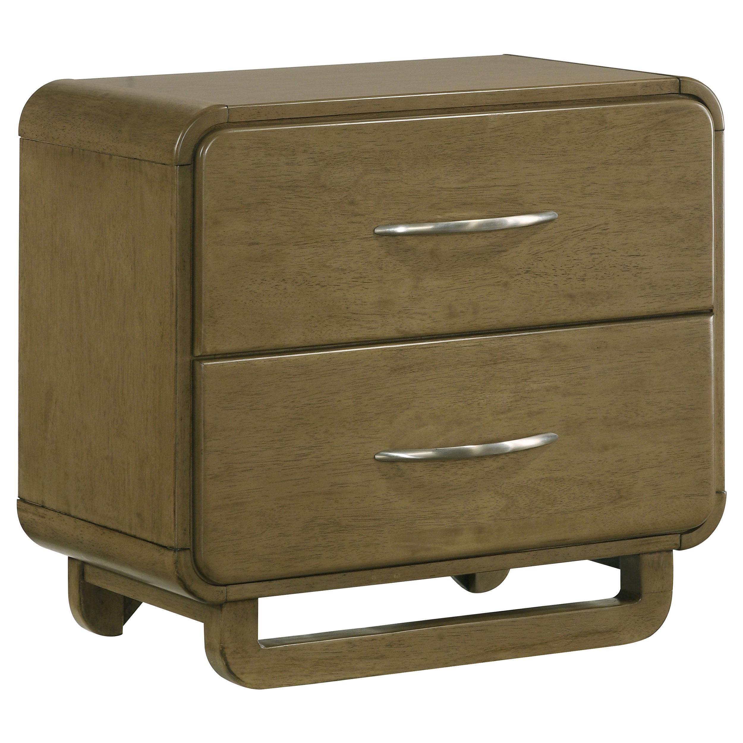 Coaster Furniture Amsbury 224272 2-Drawer Nightstand Bedside Table – Nutmeg