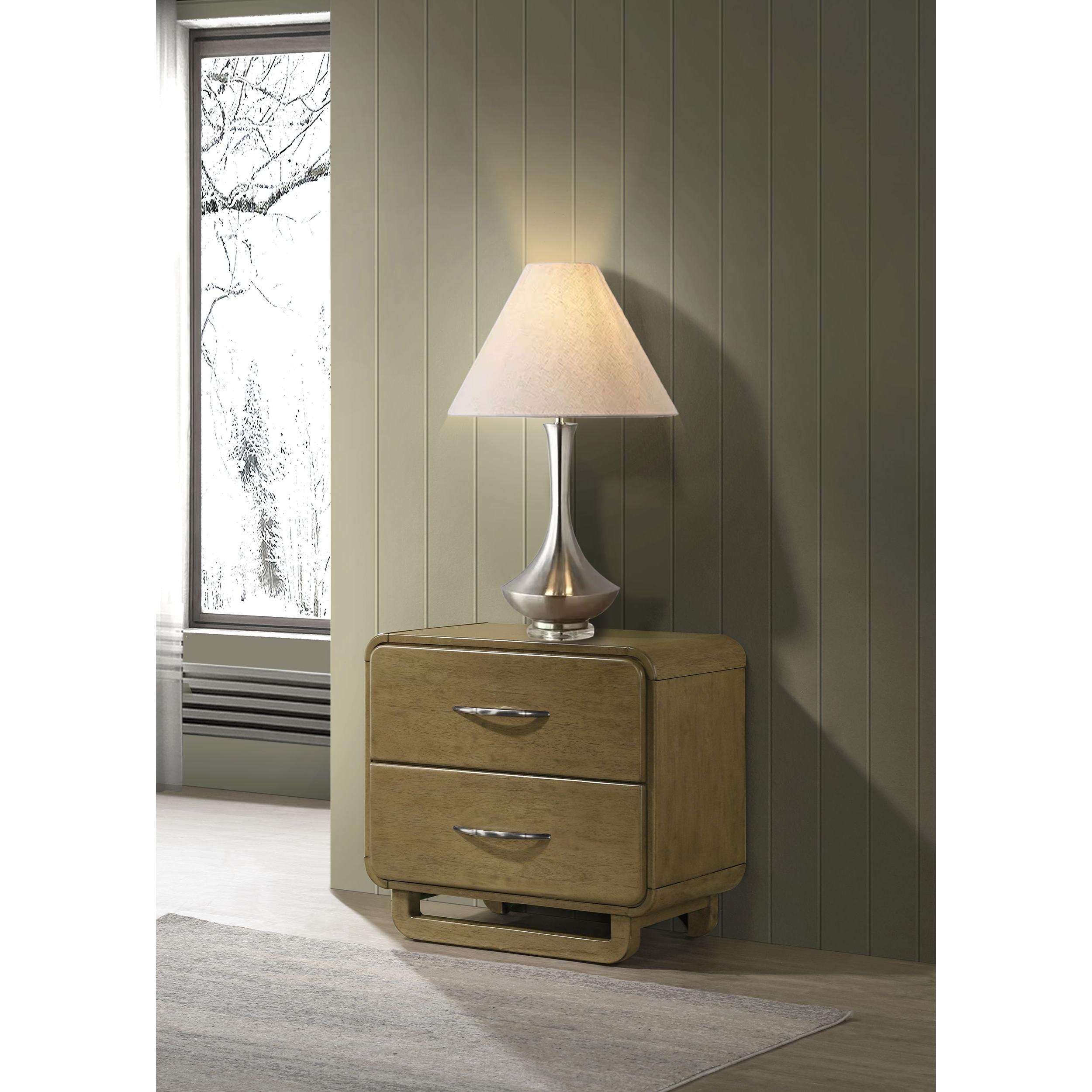 Coaster Furniture Amsbury 224272 2-Drawer Nightstand Bedside Table - Nutmeg - Image 2