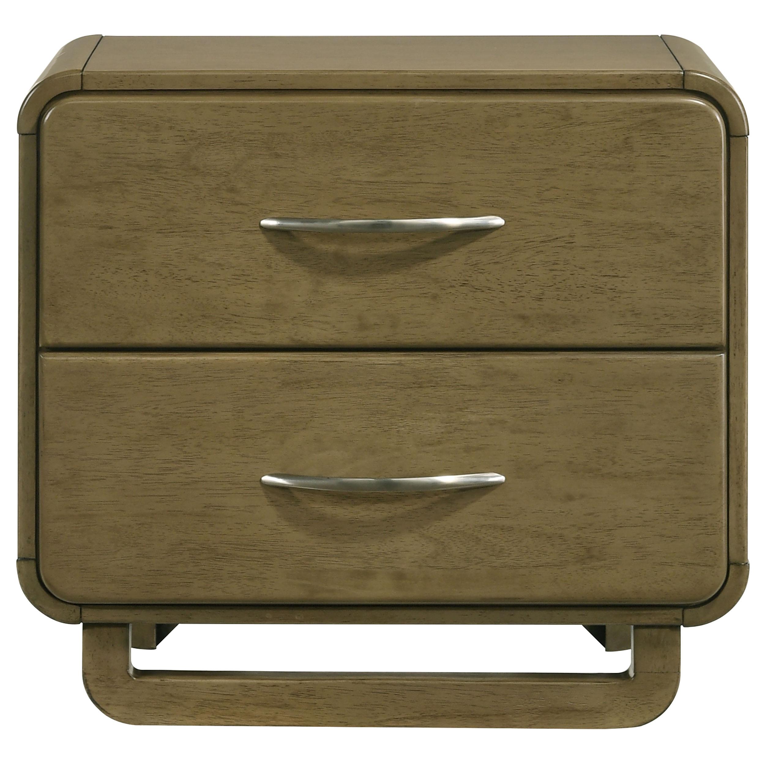 Coaster Furniture Amsbury 224272 2-Drawer Nightstand Bedside Table - Nutmeg - Image 3