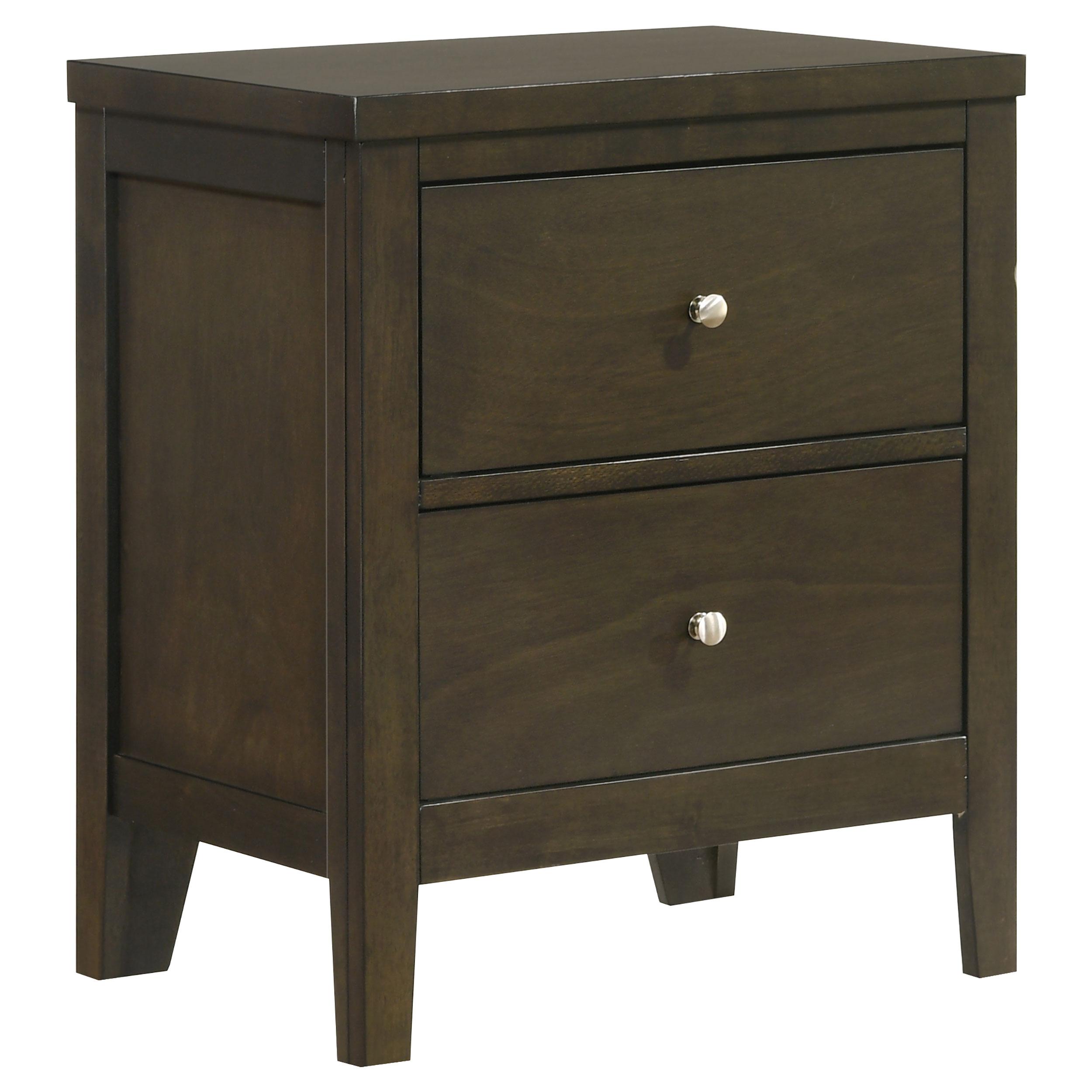 Coaster Furniture Wilkes 224422 2-Drawer Nightstand Bedside Table – Dark Cocoa