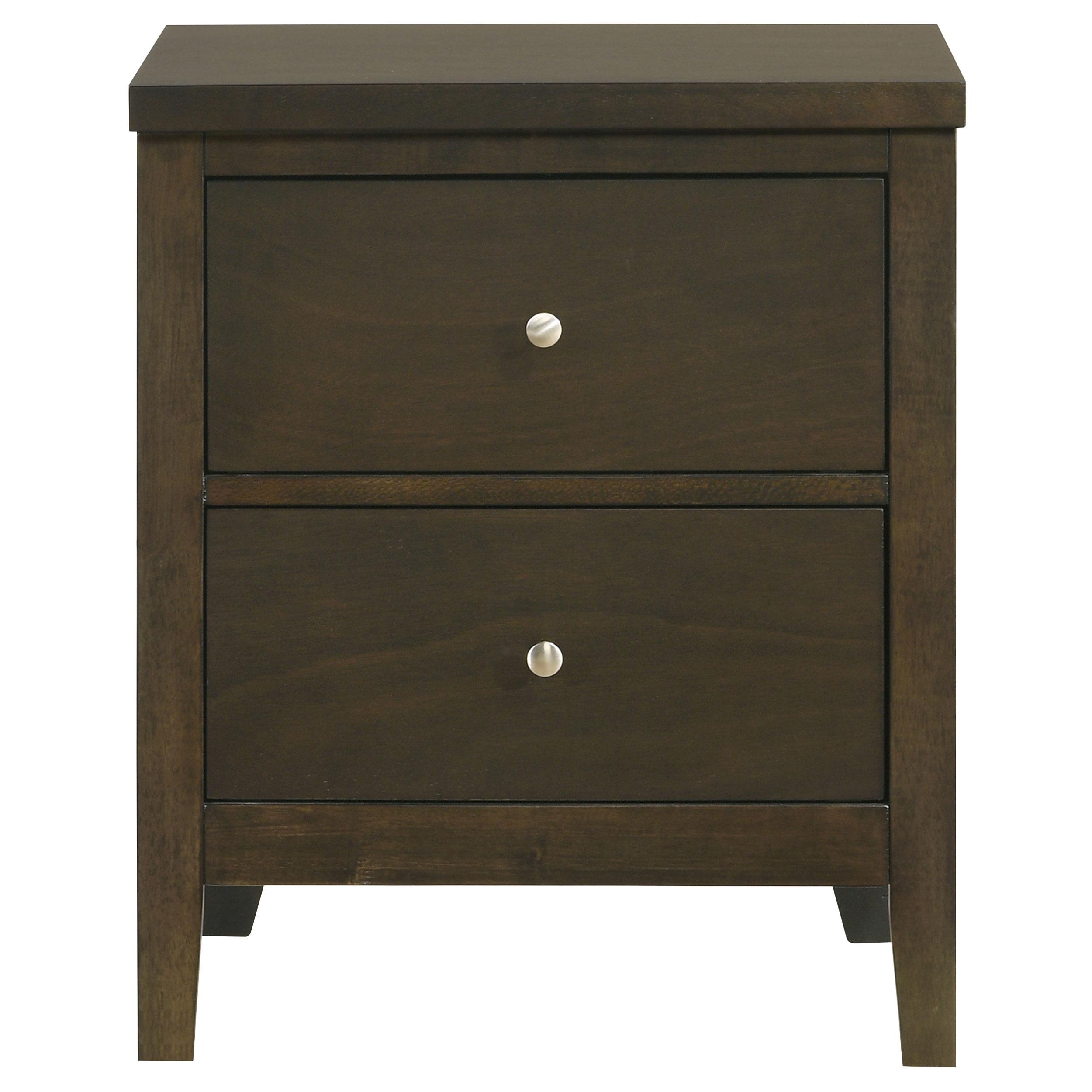 Coaster Furniture Wilkes 224422 2-Drawer Nightstand Bedside Table - Dark Cocoa - Image 3