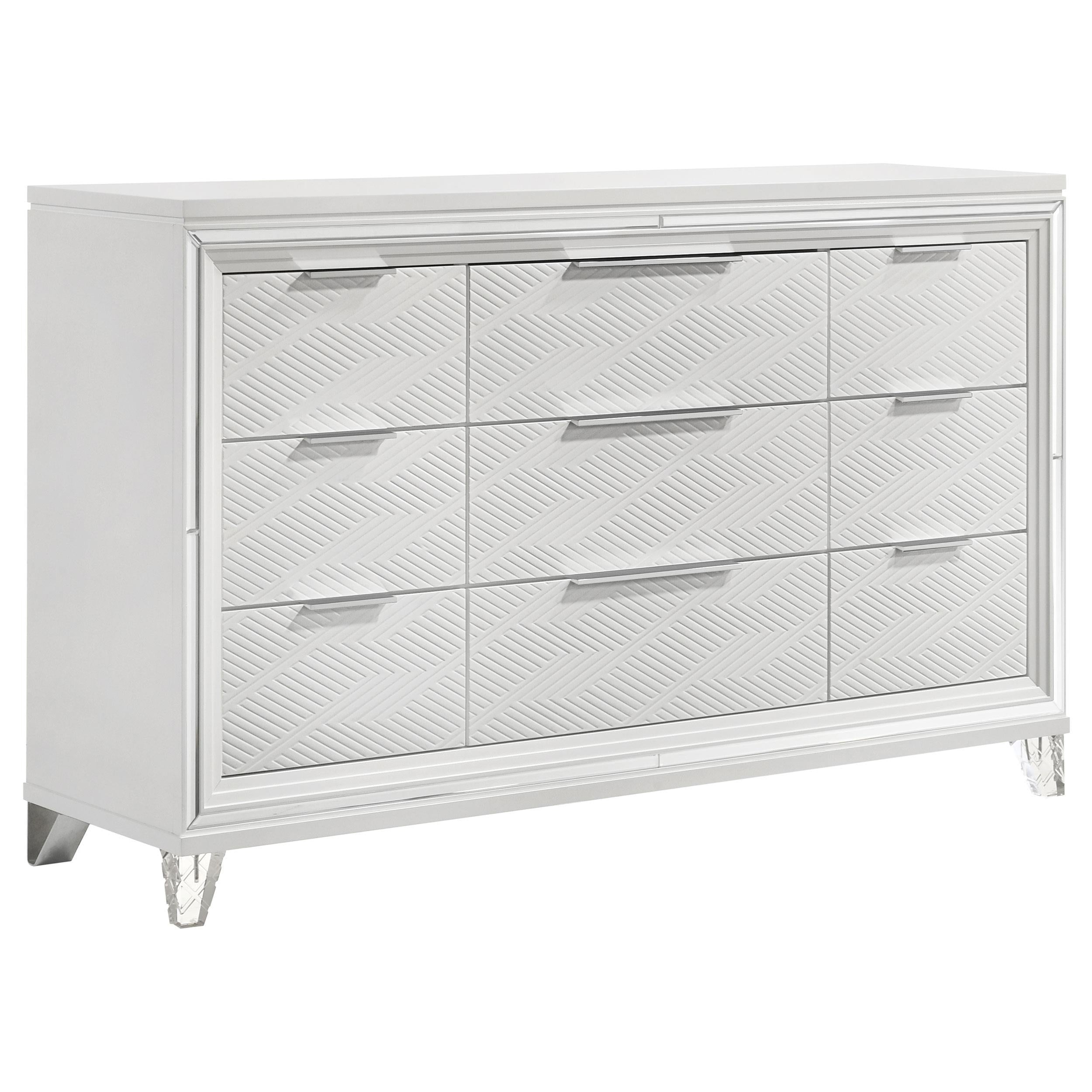 Coaster Furniture Marmore 224963 9-Drawer Dresser Cabinet - White - Image 1