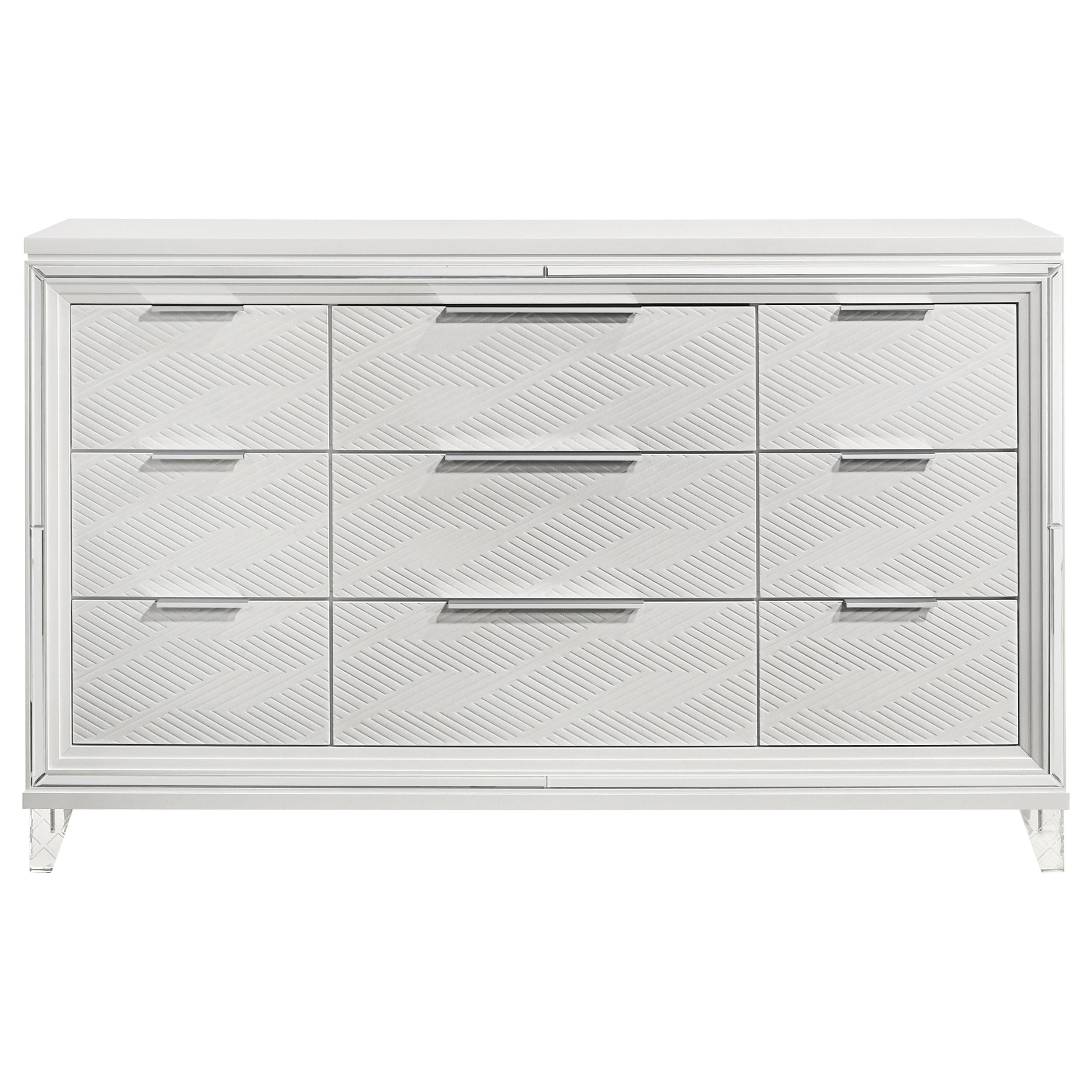 Coaster Furniture Marmore 224963 9-Drawer Dresser Cabinet - White - Image 3