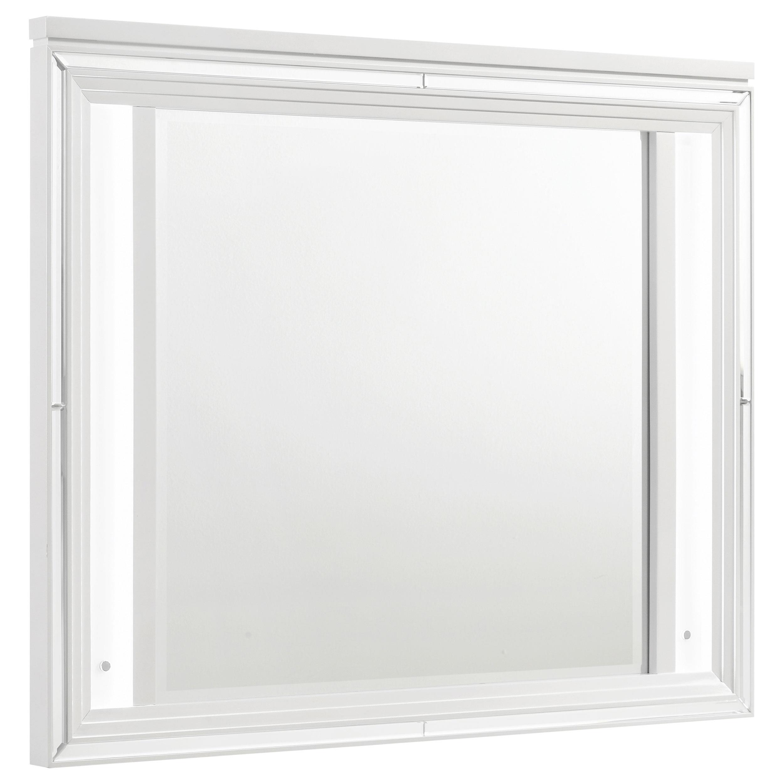 Coaster Furniture Marmore 224964 LED Dresser Mirror - White - Image 1