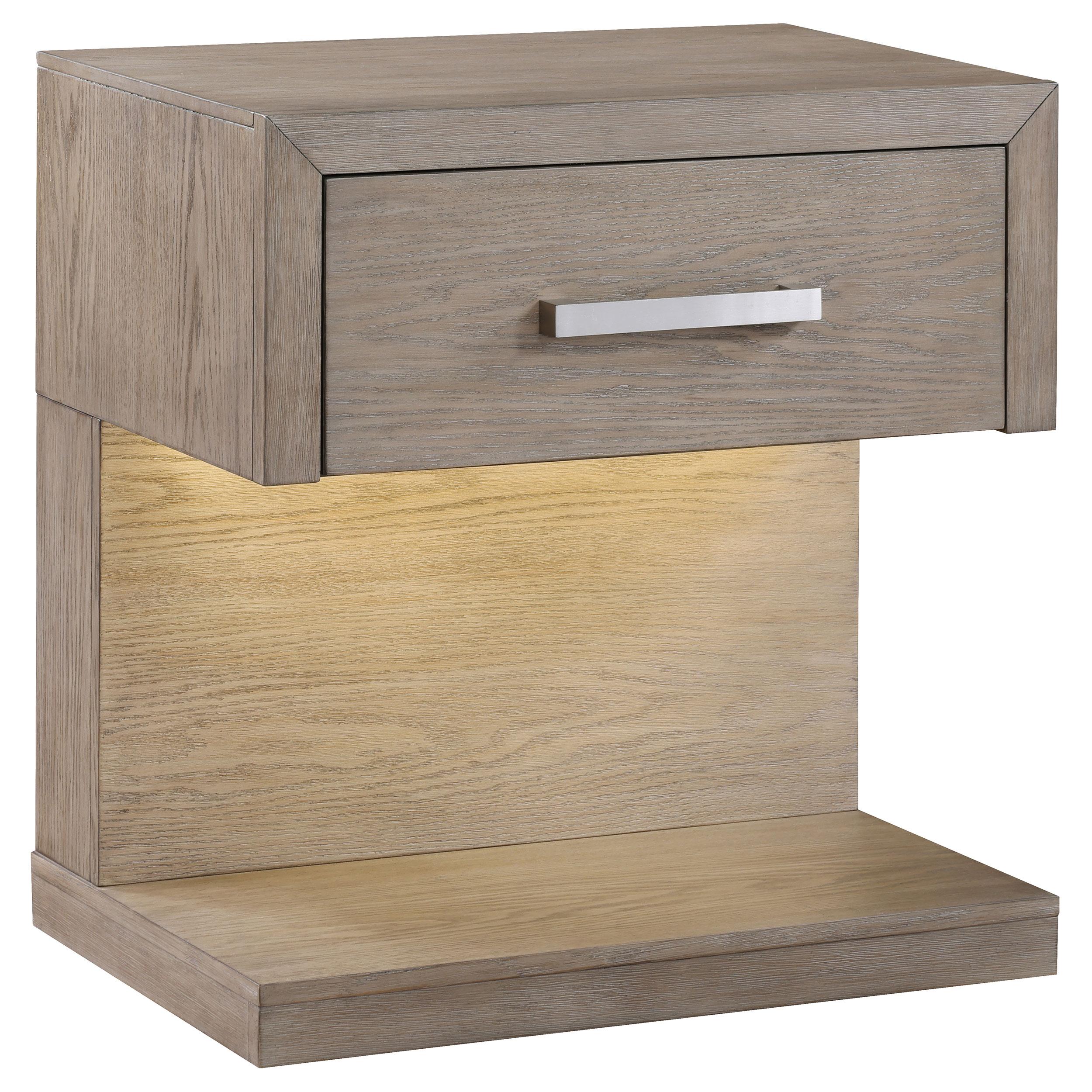 Coaster Furniture Kenora 224852 1-Drawer Nightstand Bedside Table – Barley Brown