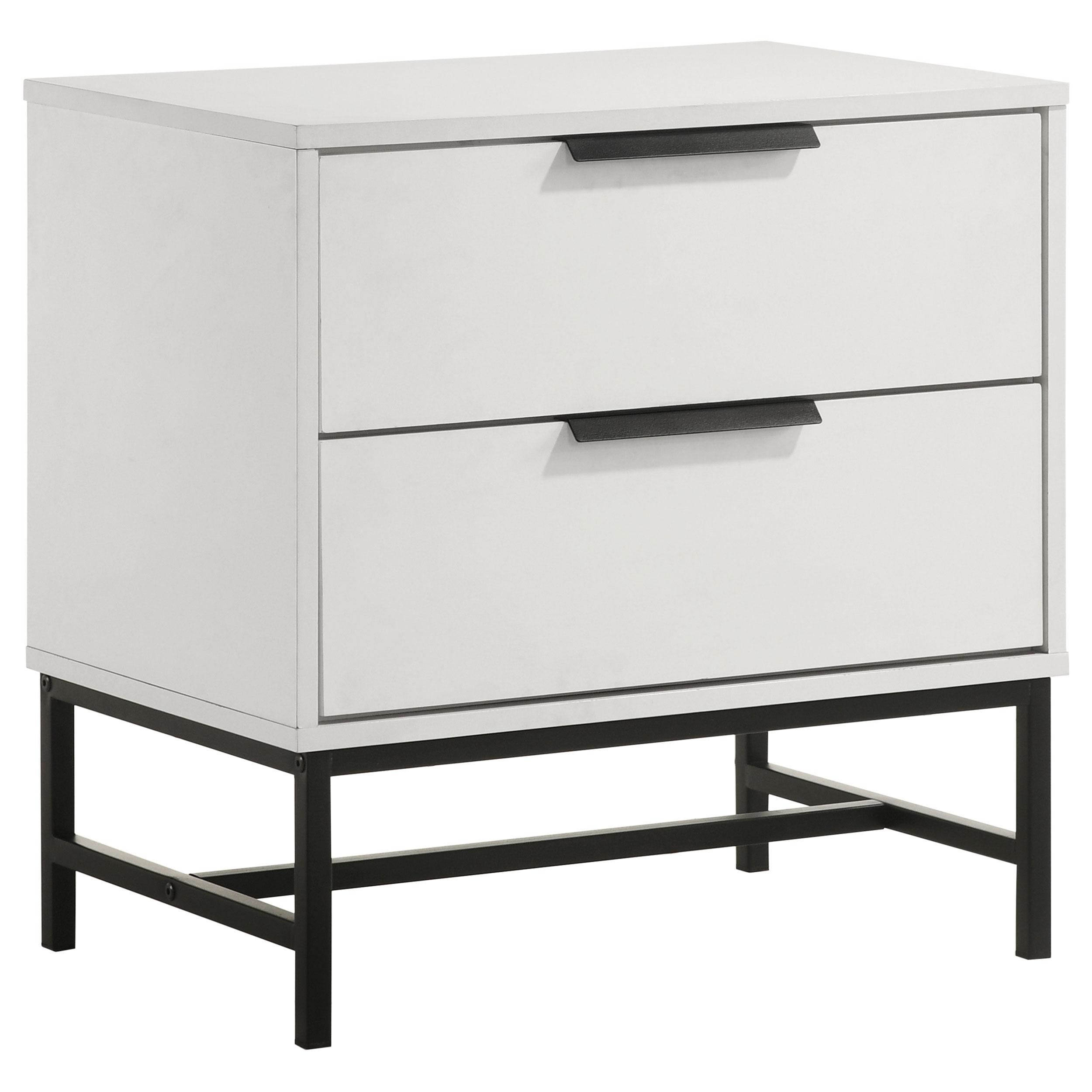 Coaster Furniture Sonora 224862 2-Drawer Nightstand Bedside Table – White
