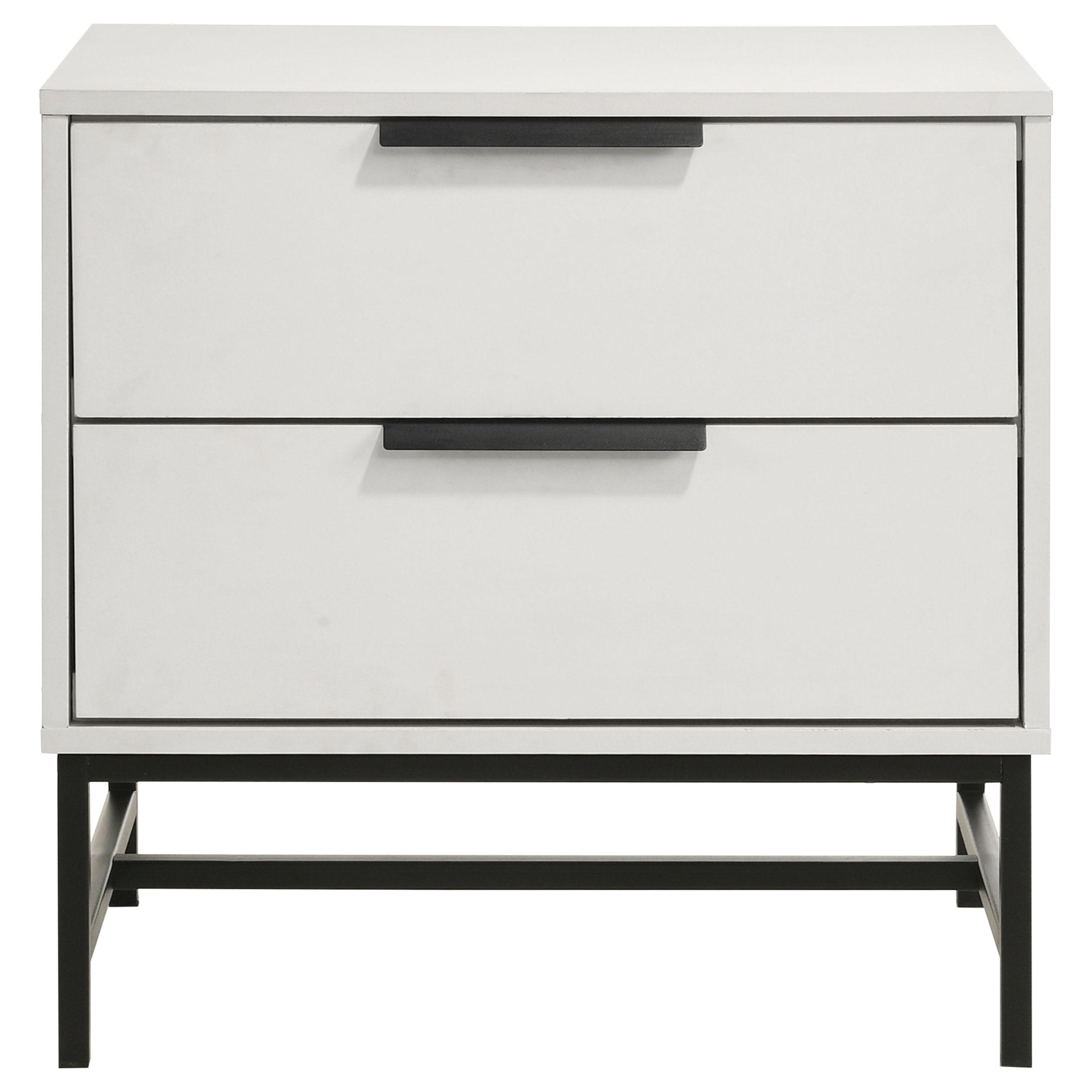 Coaster Furniture Sonora 224862 2-Drawer Nightstand Bedside Table - White - Image 3