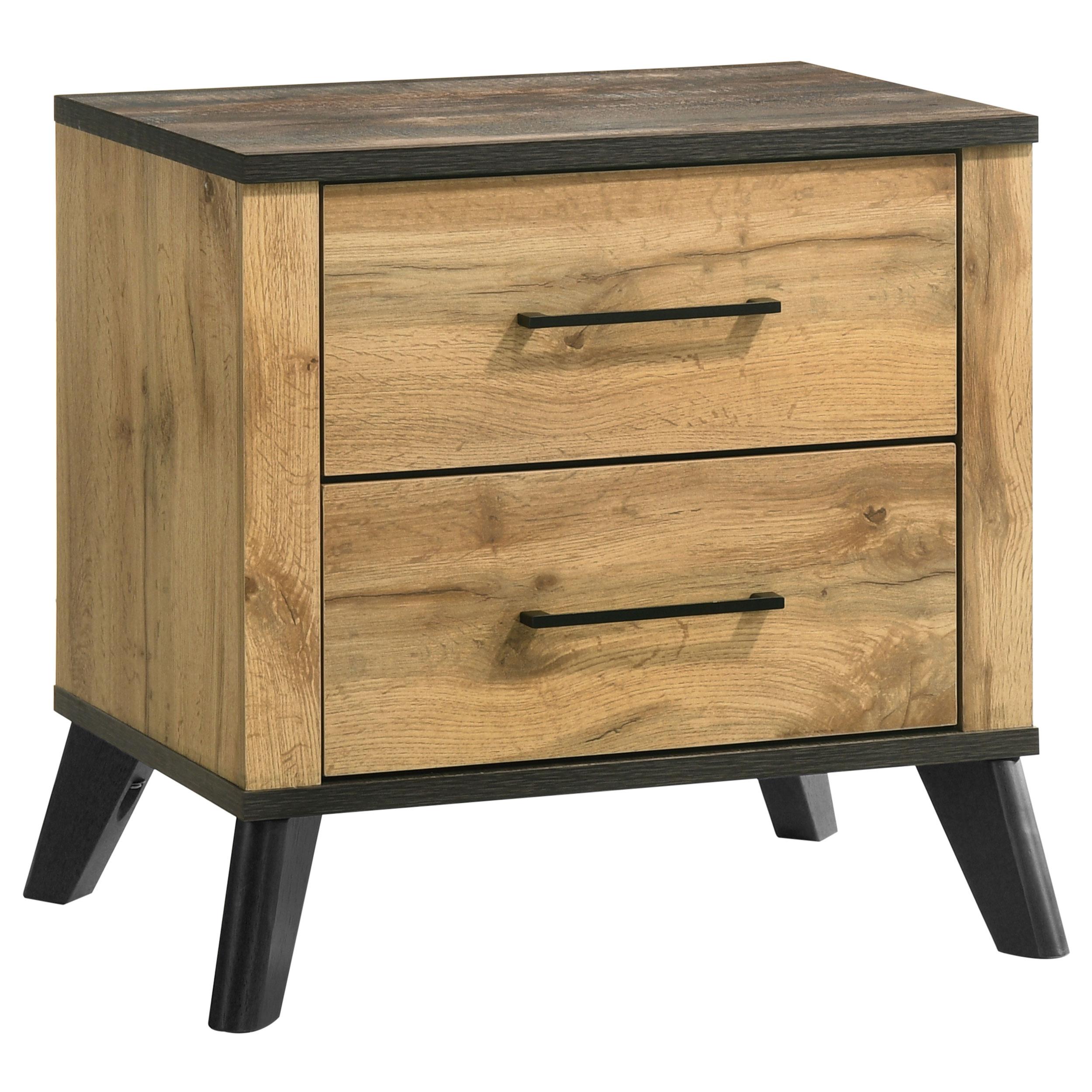 Coaster Furniture Kaywood 225002 2-Drawer Nightstand Bedside Table – Natural Pine