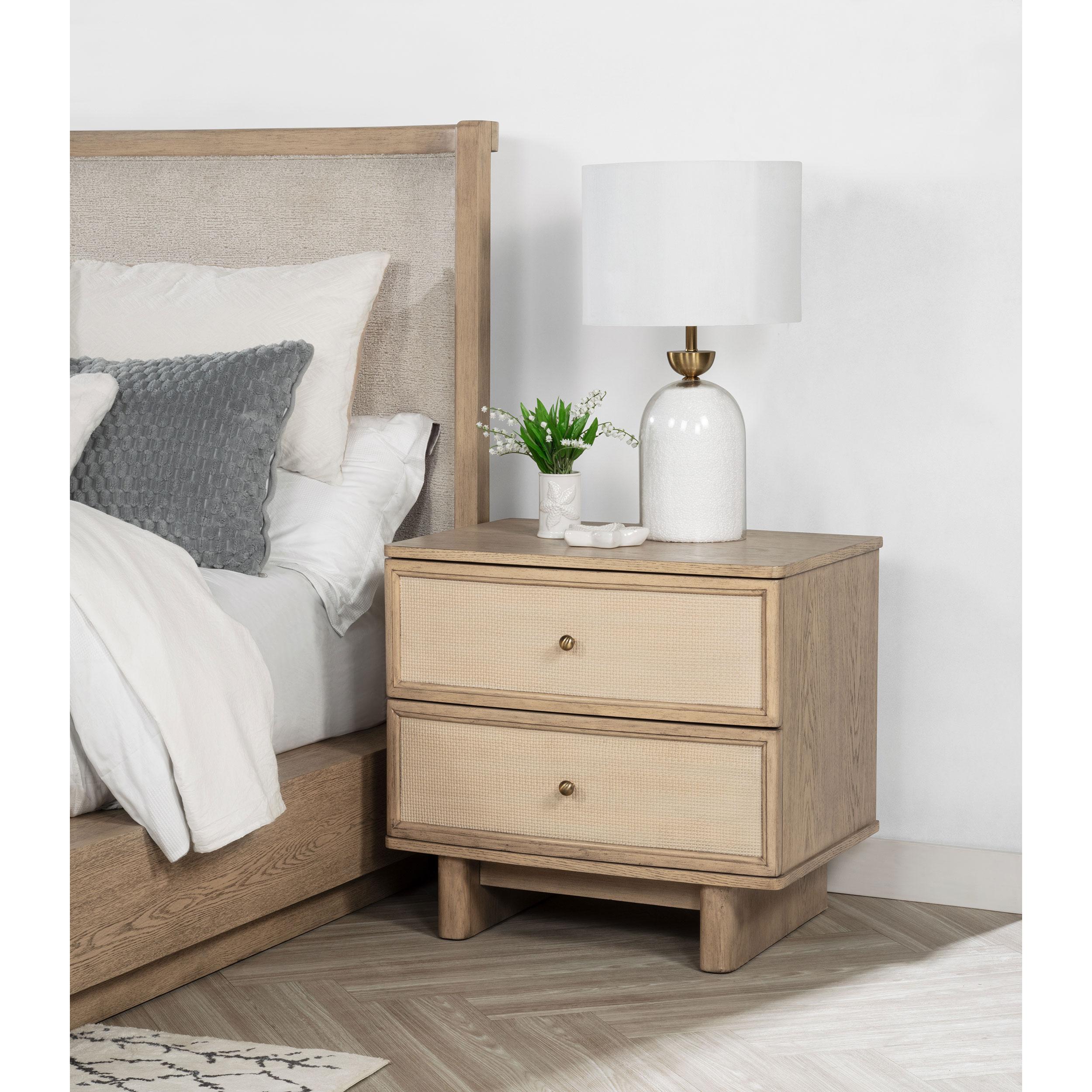 Coaster Furniture Kailani 225042 2-Drawer Nightstand Bedside Table - Beige Oak - Image 2