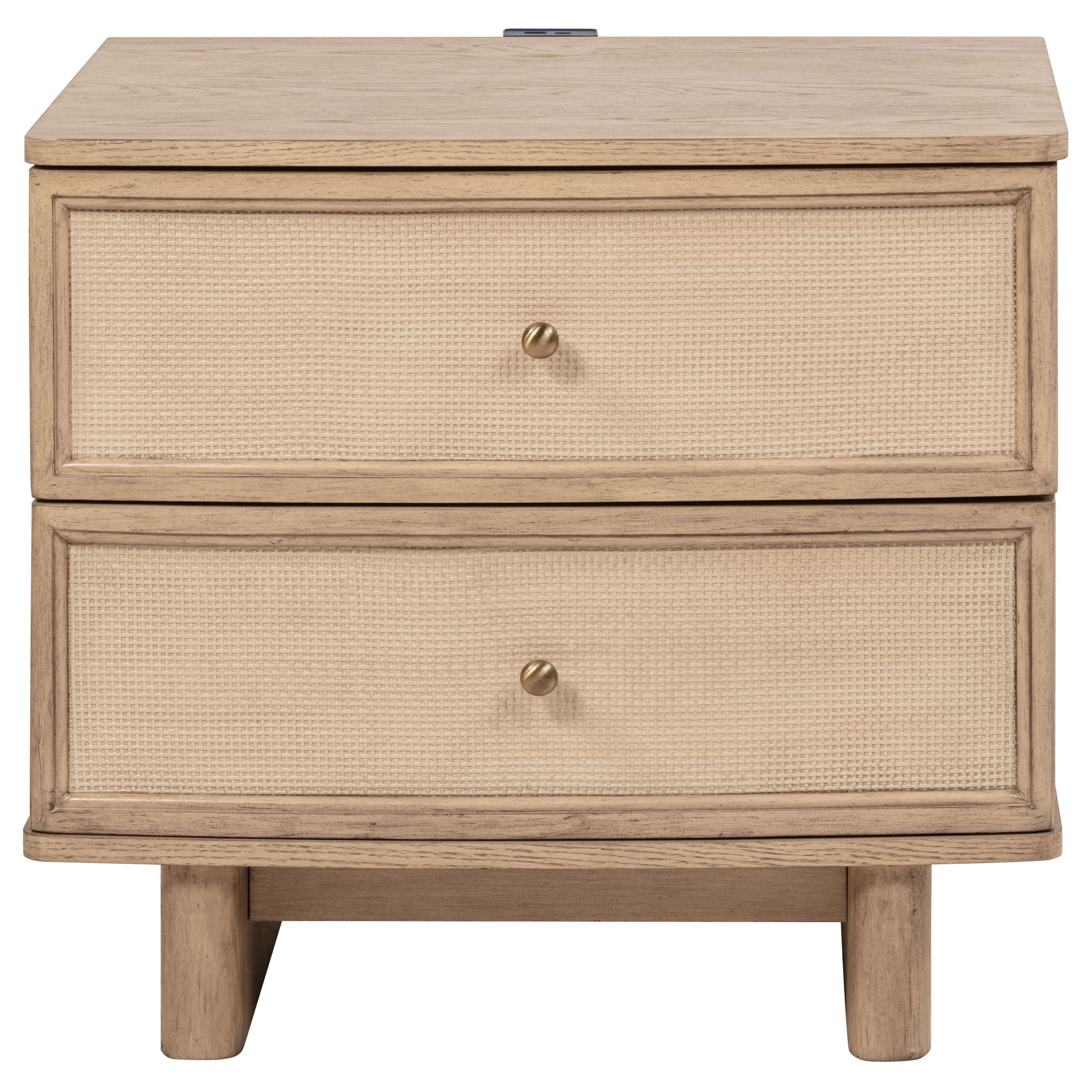 Coaster Furniture Kailani 225042 2-Drawer Nightstand Bedside Table - Beige Oak - Image 3