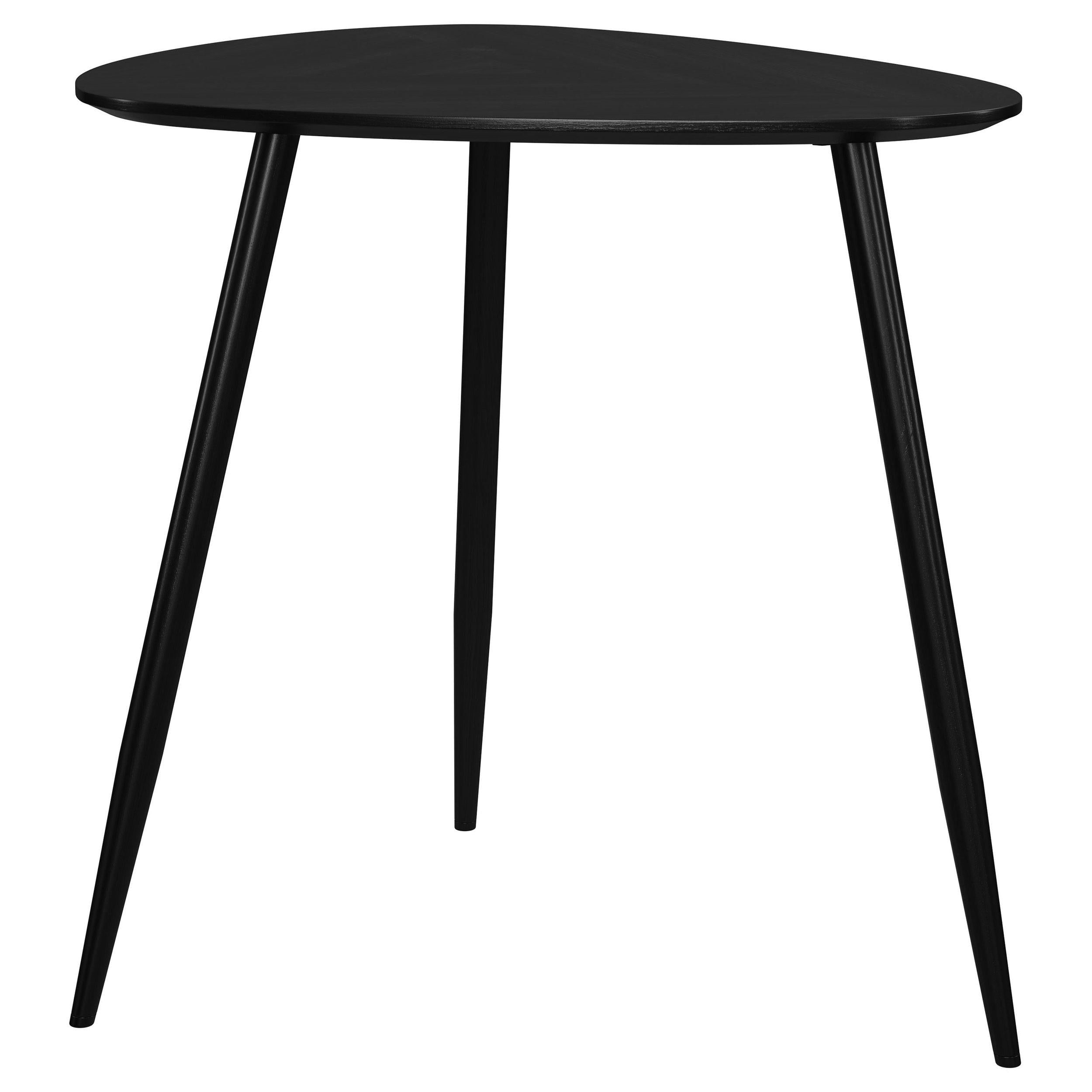 Coaster Furniture Odessa 707917 Triangular Solid Wood End Table - Black - Image 1